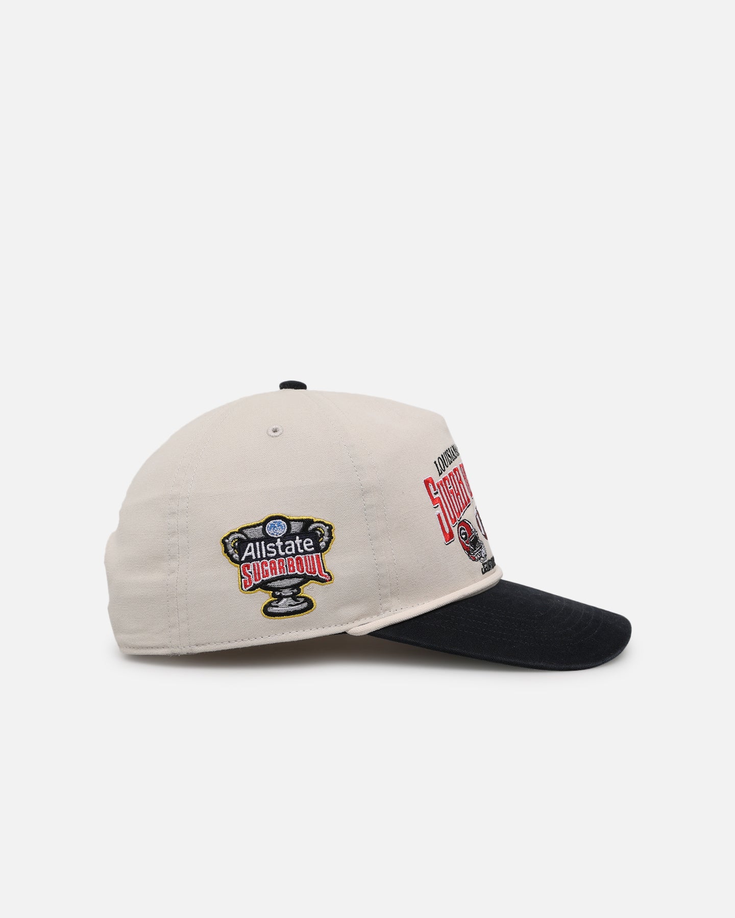 47 Brand Louisiana 2008 Sugar Bowl Snapback Hat - Adjustable Tan/Black Baseball Cap for Men & Women - Perfect for Sports Fans, Casual Wear and Collectors