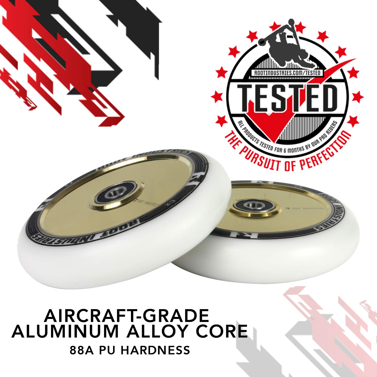 Root Industries 120mm Air Wheels for Kids - High-Performance Skateboard & Scooter Wheels for Smooth Rides in Parks & Streets