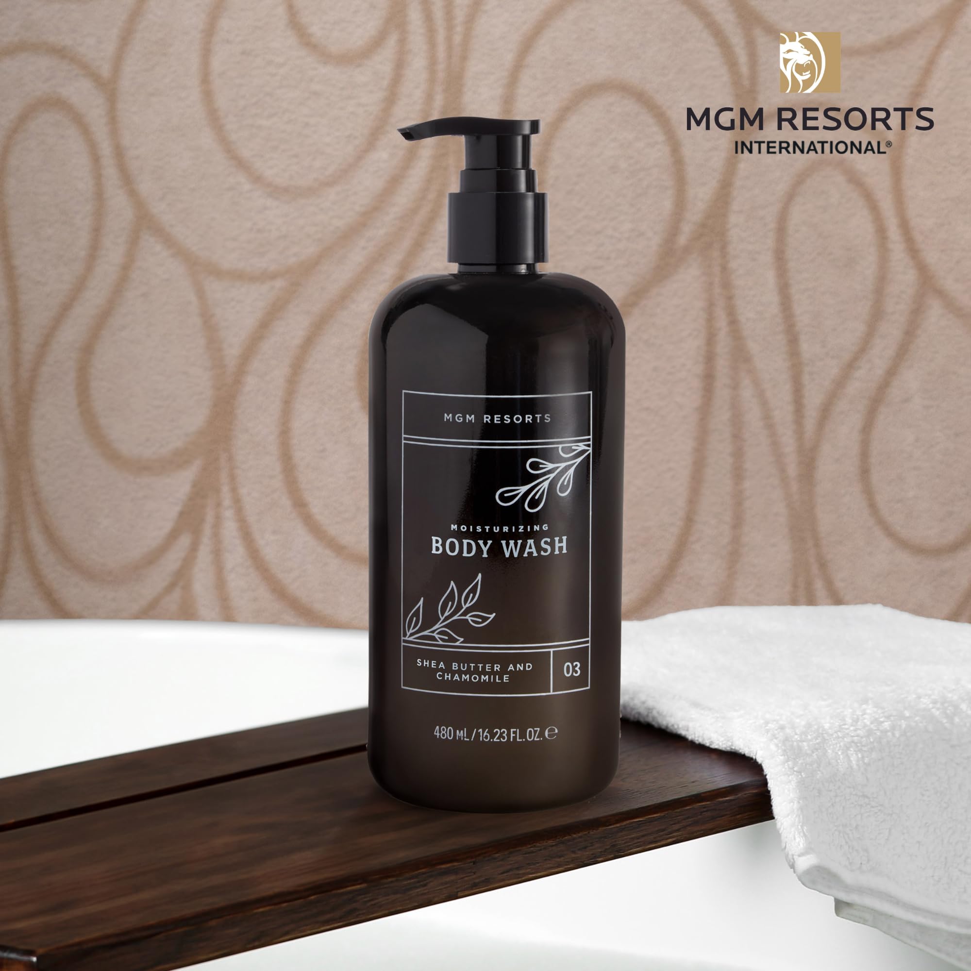 Moisturizing Shower Set with Pro-Vitamin B5 & Aloe - Hydrating Shampoo, Conditioner & Body Wash (16.23 oz Each) - Fig, Cranberry & Bergamot Scent - Luxury Hotel Amenities for Spa-Like Bath Experience at Home