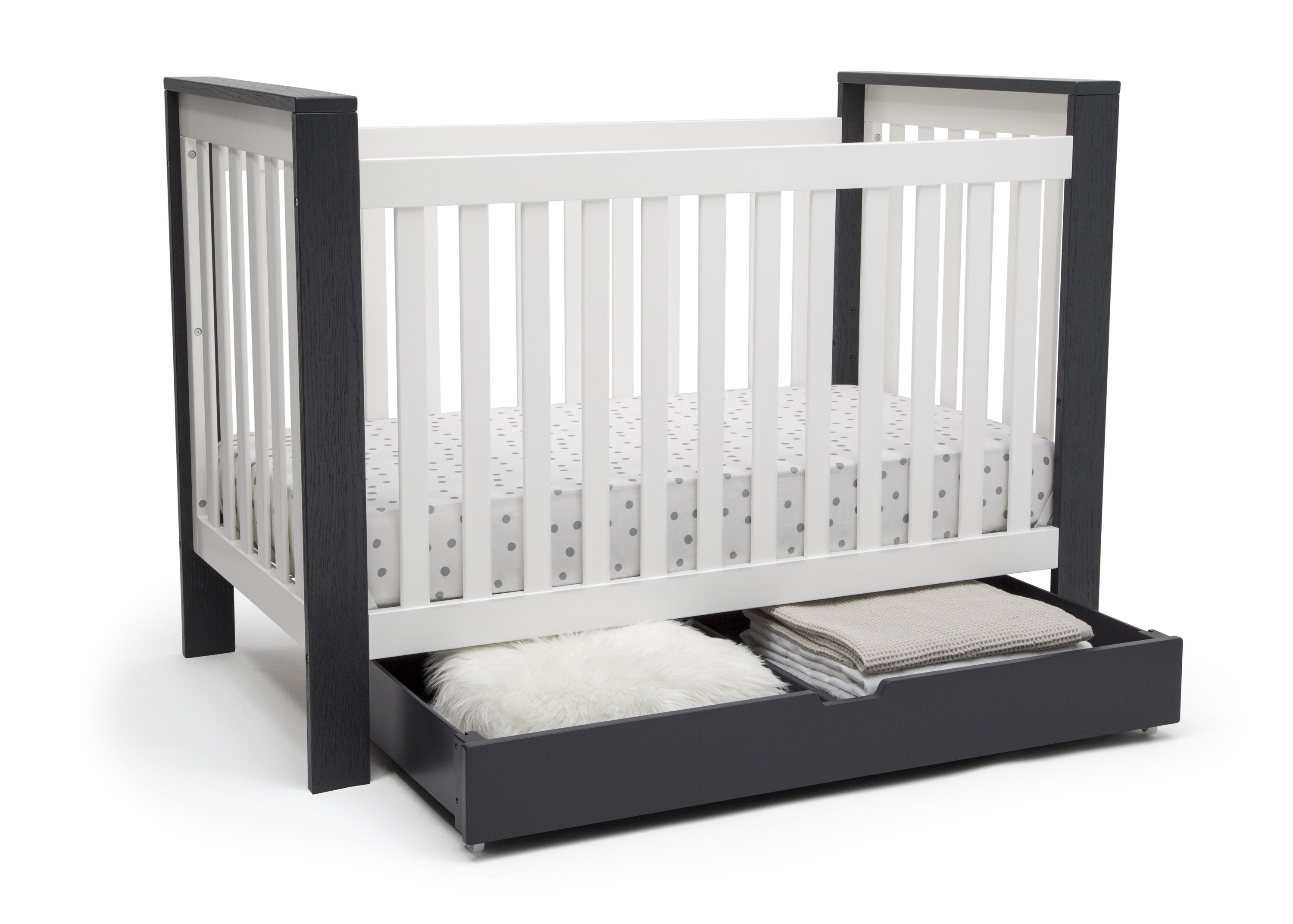 Under Crib Roll Out Storage Trundle - Space Saving Baby Nursery Organizer for Diapers, Blankets & Toys - Perfect for Small Bedrooms & Nursery Organization