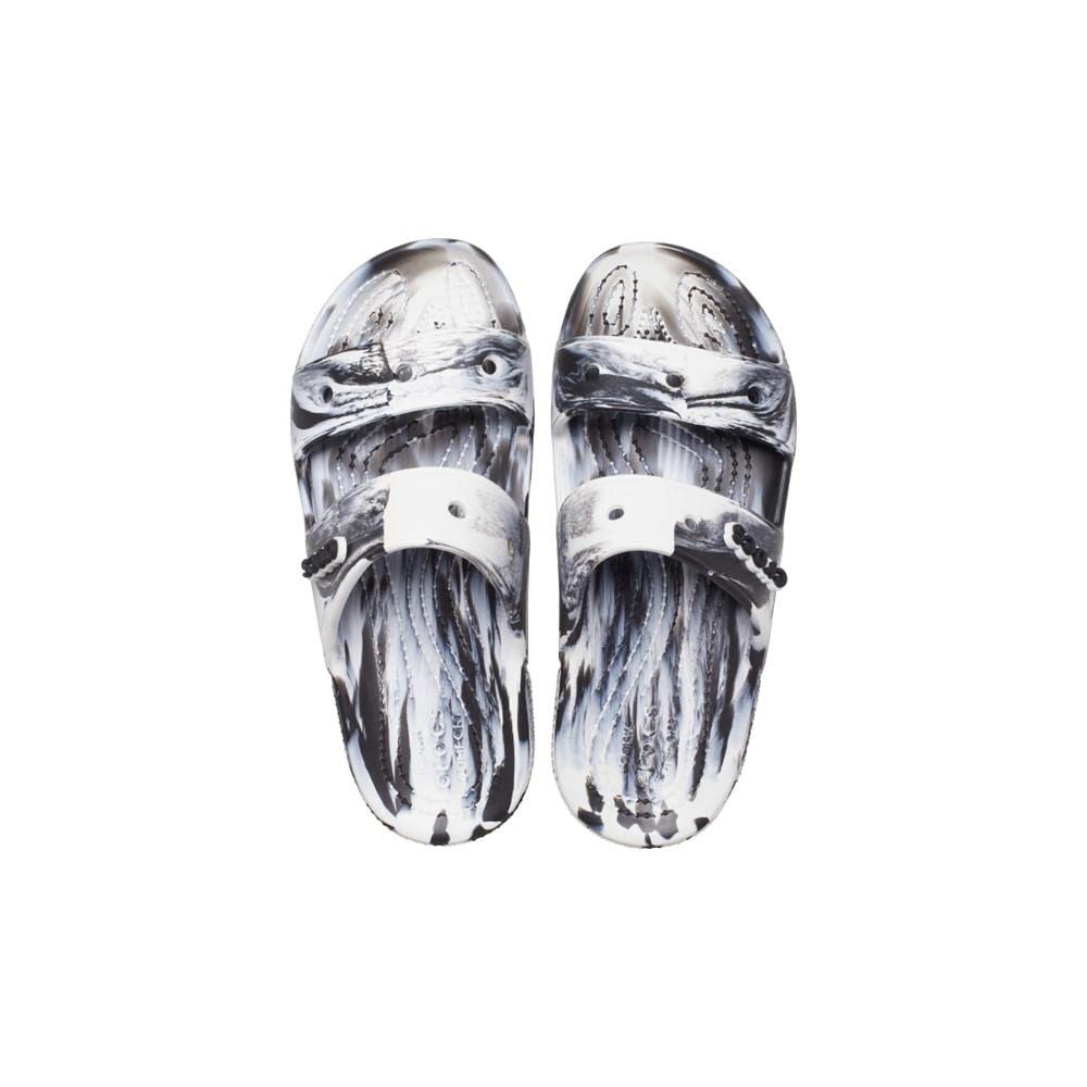 Crocs Unisex Classic Tie Dye Two-Strap Sandals - Comfortable Slides for Men & Women | Perfect for Beach, Pool, and Casual Wear