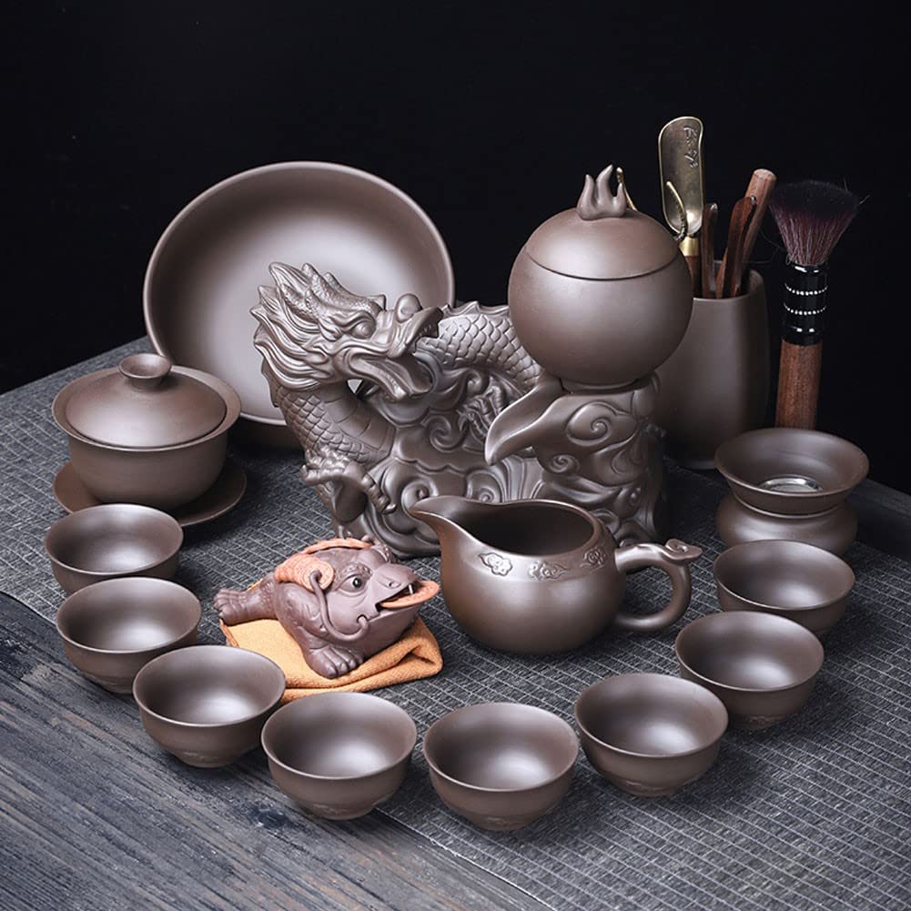 Premium Chinese Kung Fu Tea Set - Traditional Ceramic Tea Ceremony Gift Set for Home, Office & Party Decor | Perfect for Tea Lovers & Zen Meditation