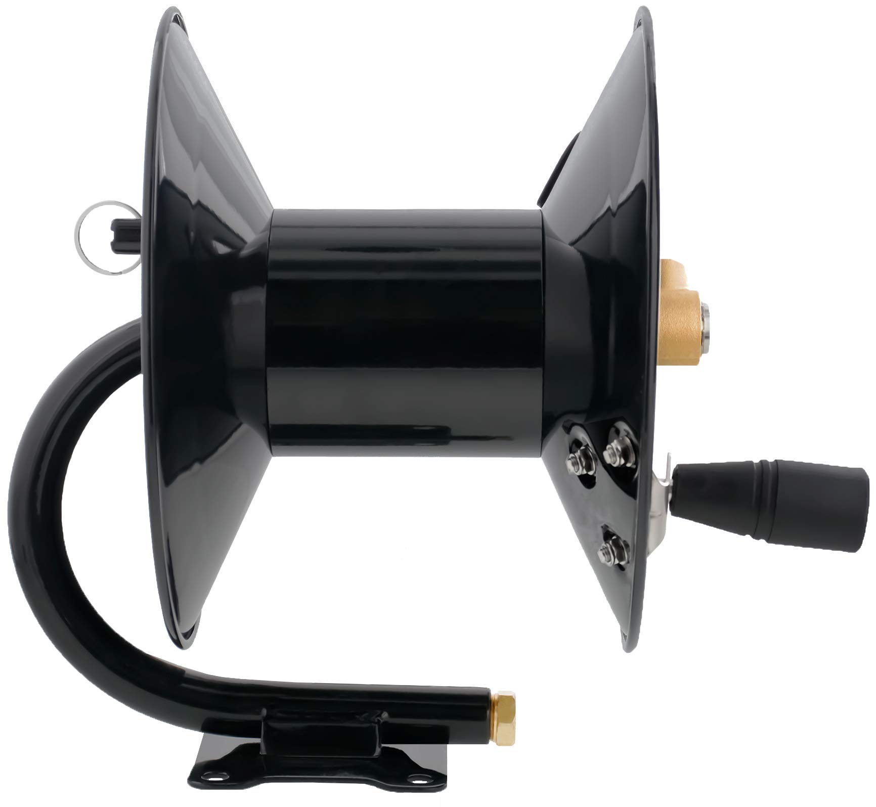 Steel Dragon Tools 4000 PSI 50-Foot Heavy Duty Black Powder Coated Pressure Washer Hose Reel - Perfect for Car Washing, Driveway Cleaning & Outdoor Home Maintenance