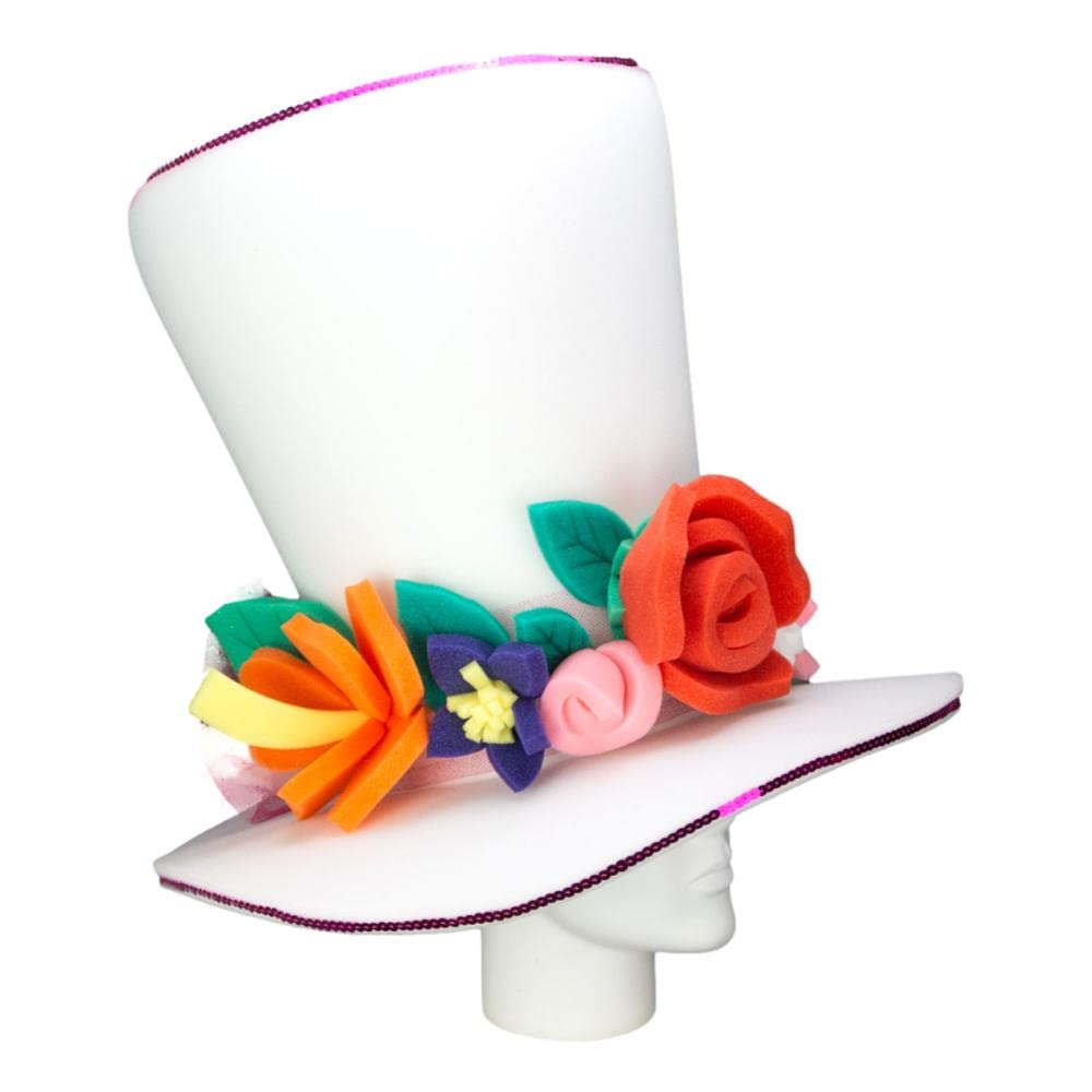 FOAM PARTY HATS: Floral Bride Hat for Wedding, Bachelorette & Bridal Showers - Fun Team Bride Accessories for Wedding Parties & Celebrations