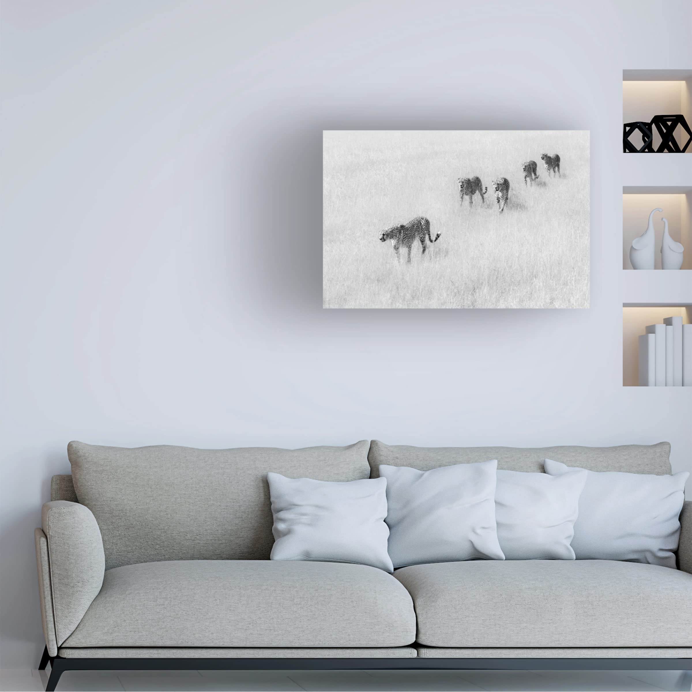 Jun Zuo 'Five Boys' Canvas Art Print - Modern Wall Decor for Living Room, Bedroom & Office - Trademark Fine Art Collection