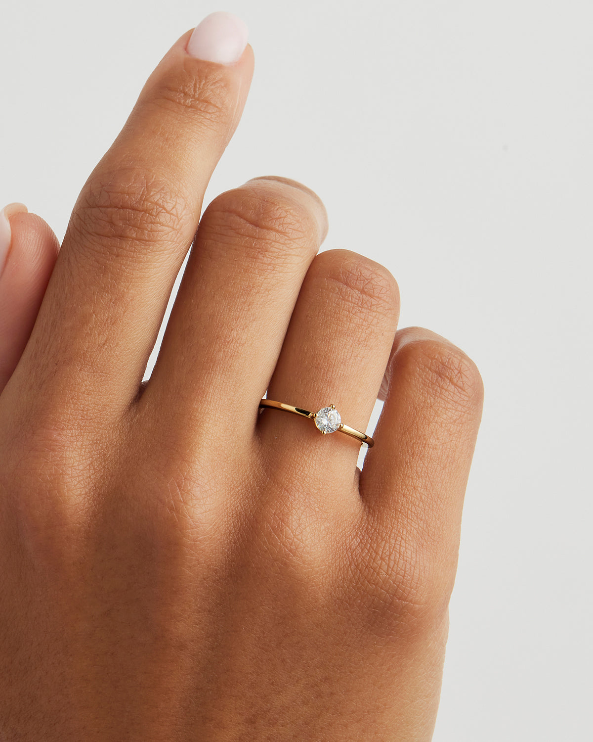 14K Solid Gold Water Drop Lab Grown Diamond Ring - 4mm Round Cut Engagement Ring for Women | Perfect for Proposals, Anniversaries & Special Occasions