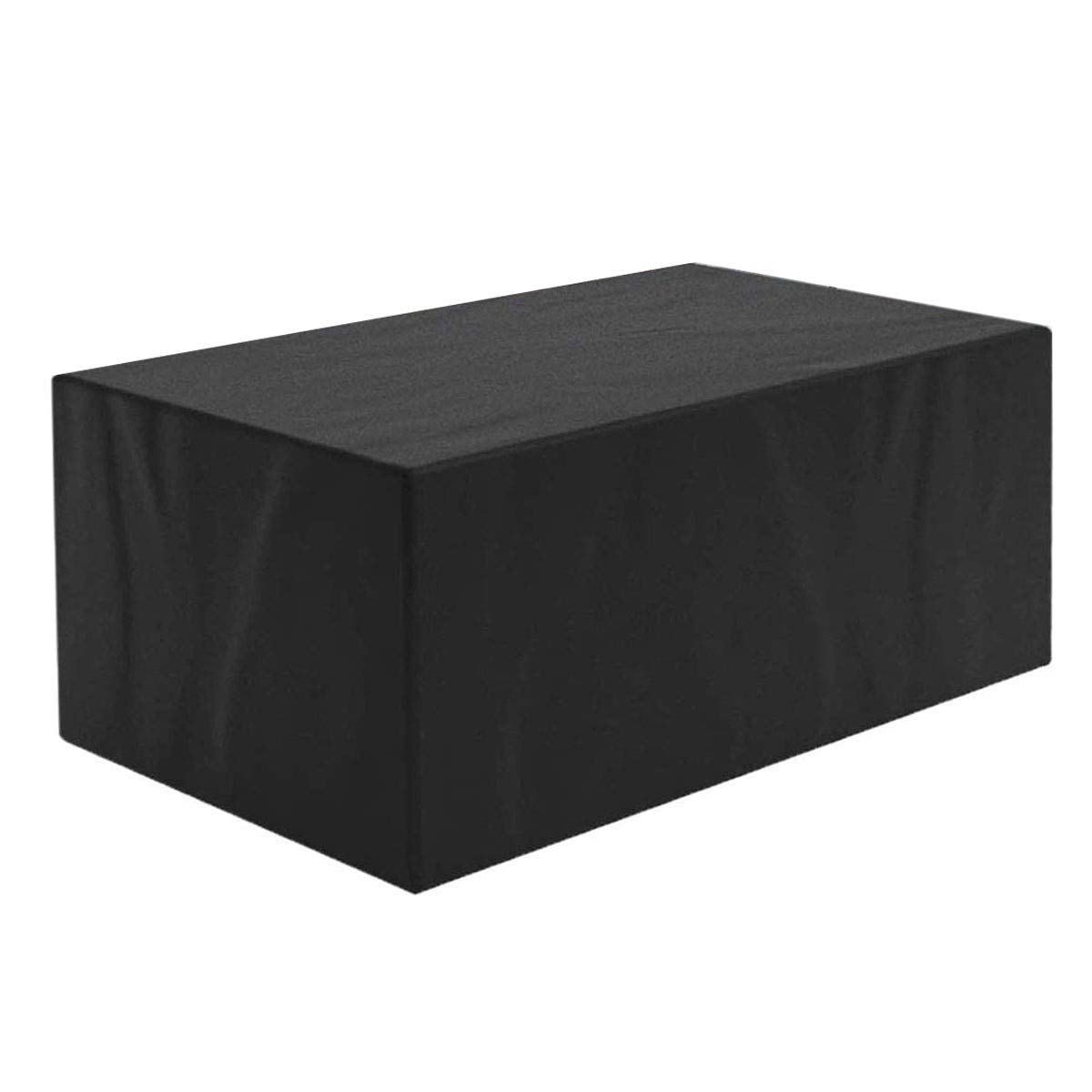 Heavy Duty 420D Oxford Fabric Waterproof Outdoor Patio Table Cover 195x195x70cm - Black Rectangular Garden Furniture Protector for Patio, Deck, and Backyard Use