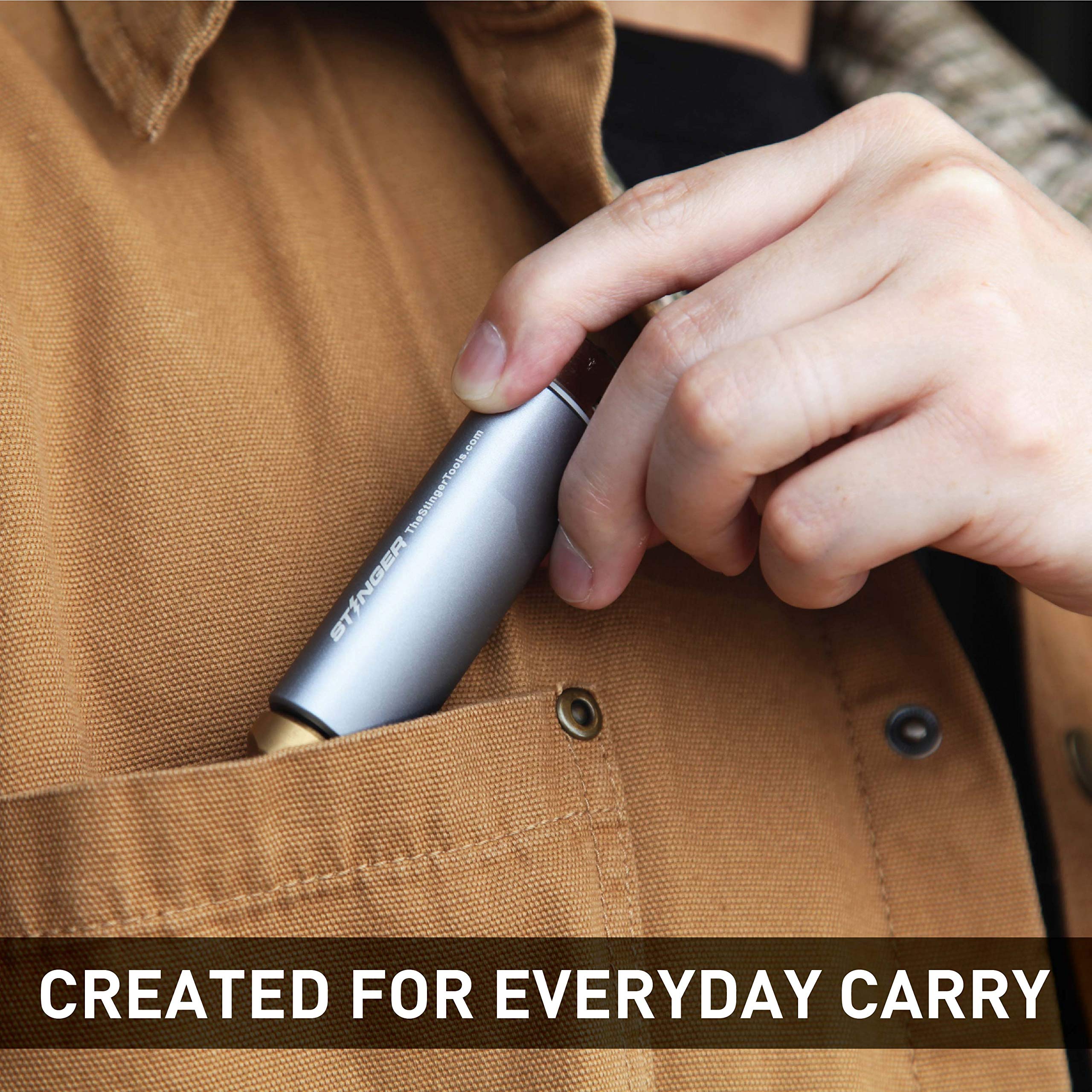 Stinger BIC Lighter Case with Window Breaker & Fidget Spinner - Car Emergency & EDC Accessory