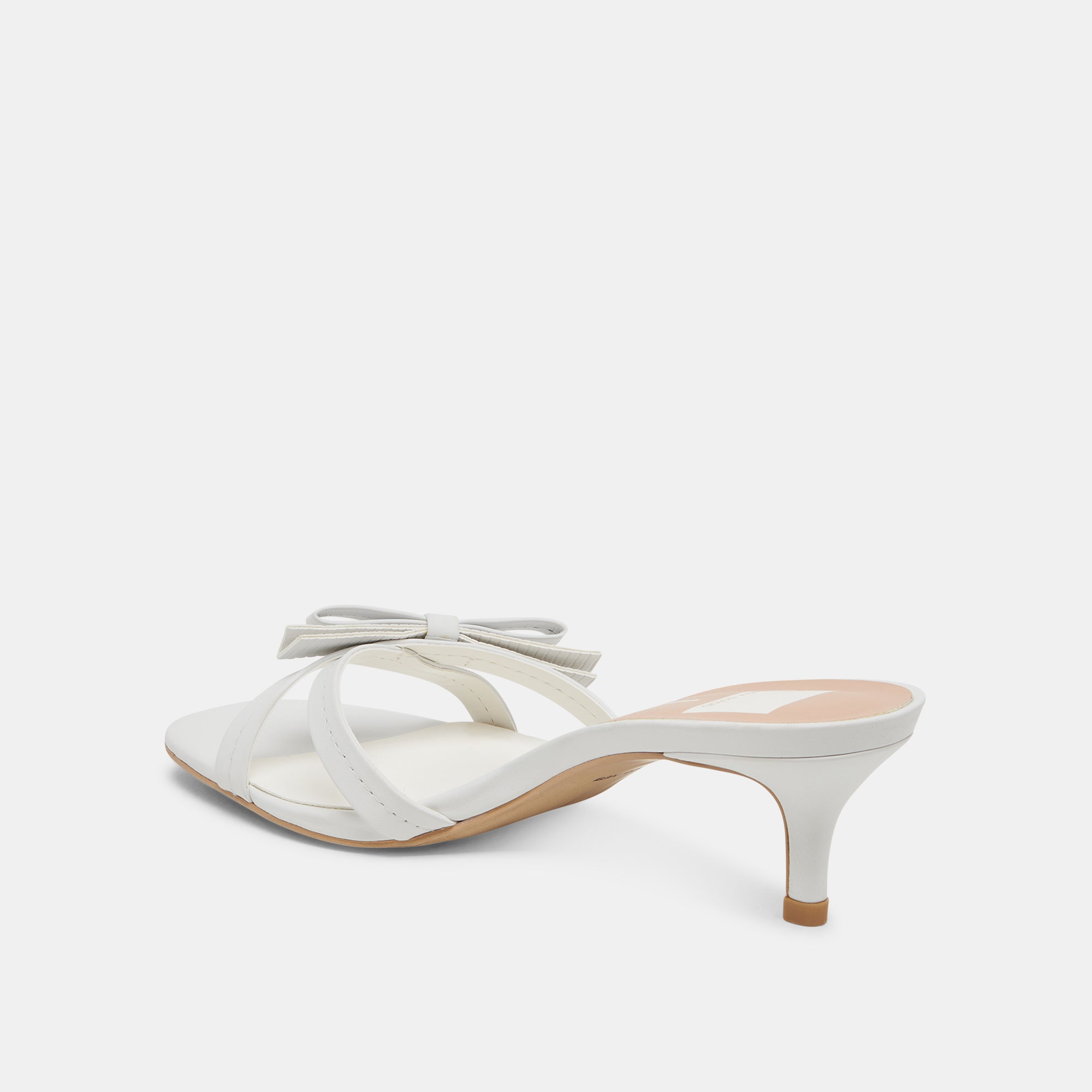 TERISA Women's White Leather Heels - Comfortable High Heel Pumps for Work, Party & Special Occasions