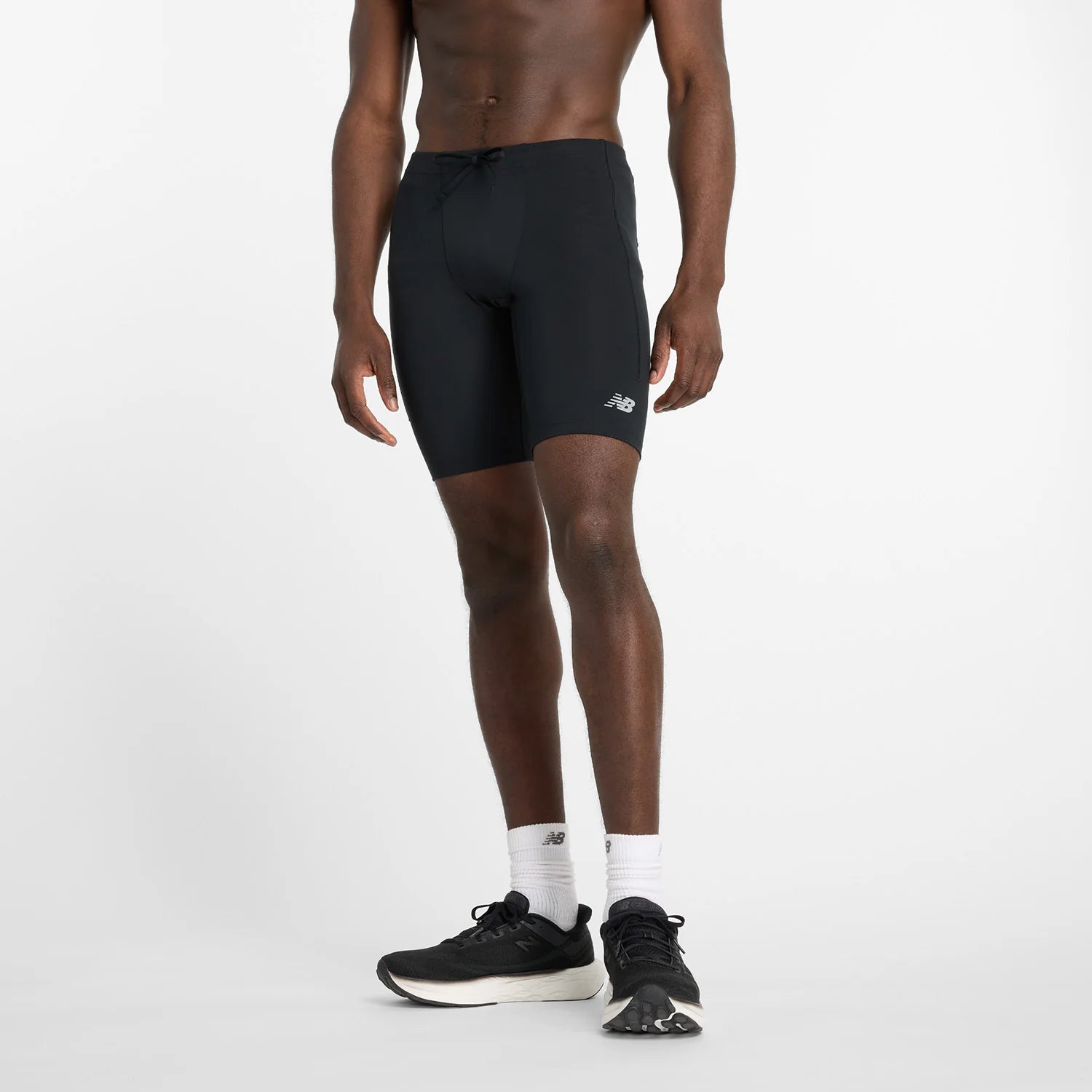 Men's Running Shorts with Pockets - 9-Inch Compression Half Tights for Workout & Training (Black) - Perfect for Gym, Jogging & Outdoor Sports