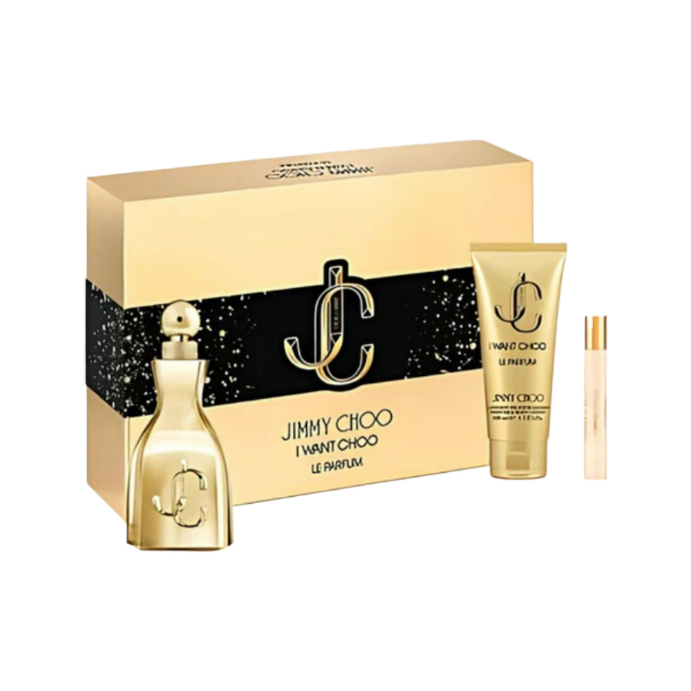 I Want Choo Le Parfum 3-Piece Gift Set - 100ml Eau de Parfum for Women | Luxury Fragrance Collection for Date Night & Special Occasions