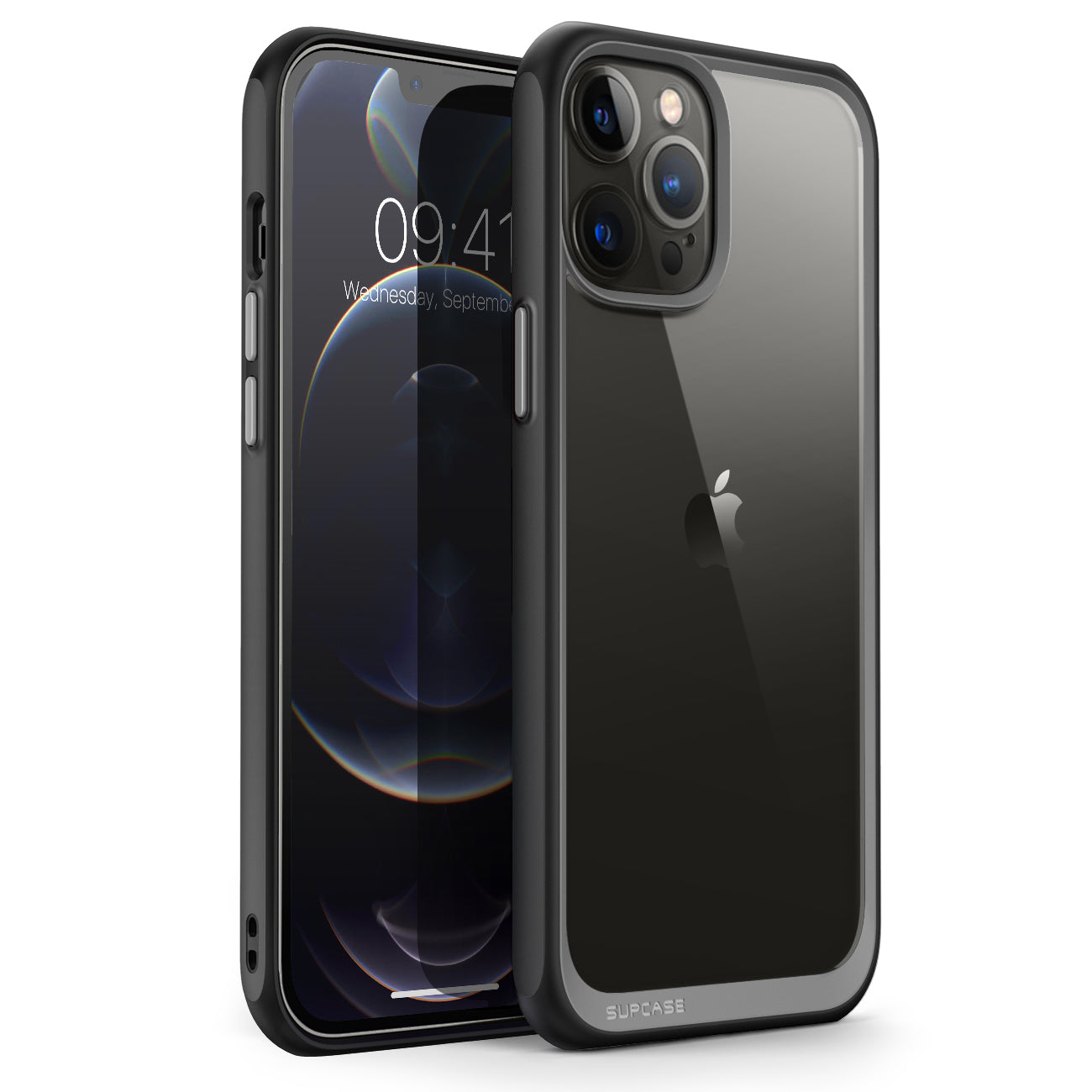 iPhone 13 Pro Case 6.1 Inch - Slim Clear Protective Cover with Shockproof Design | Unicorn Beetle Style Black Phone Cover for Daily Use, Work & Outdoor Activities