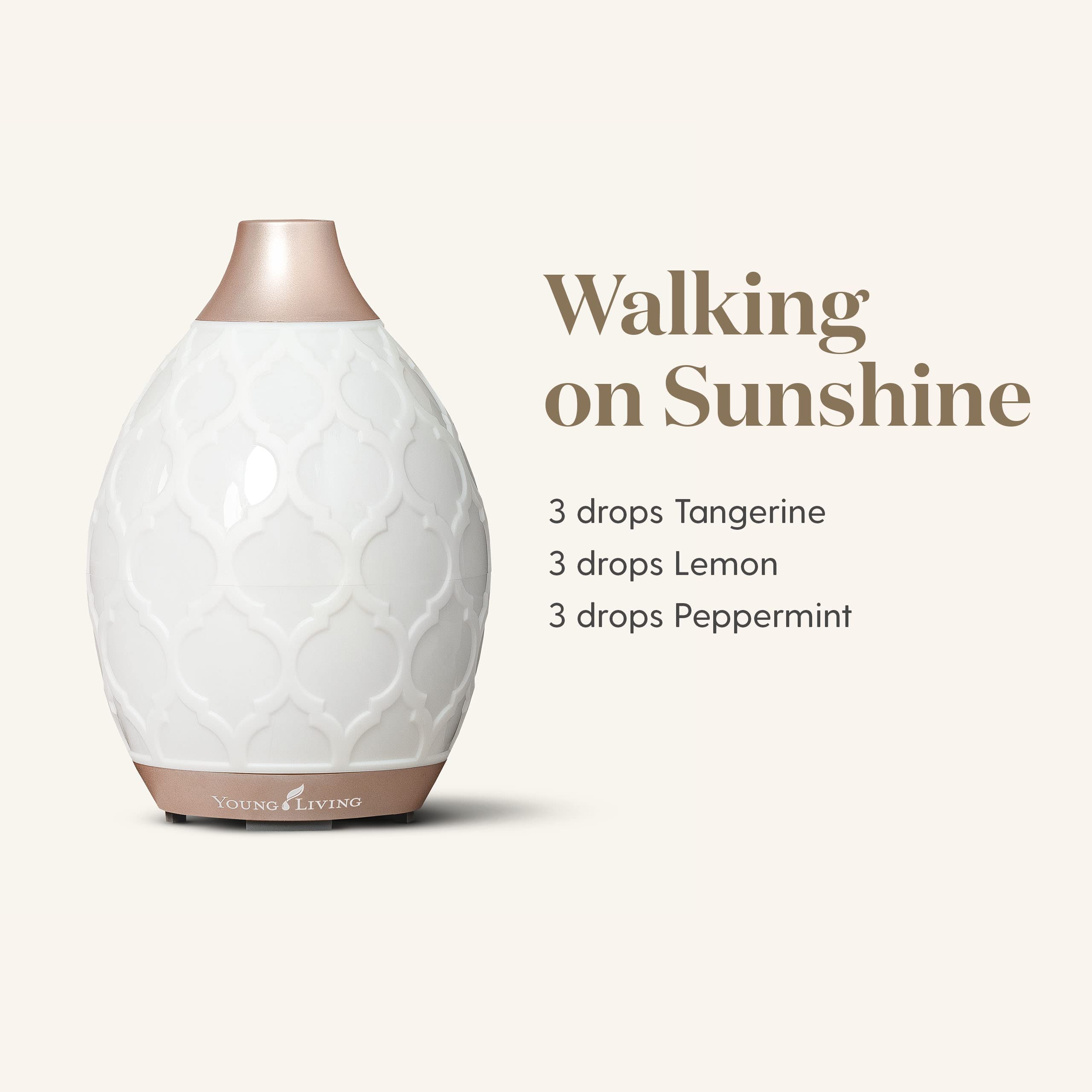 Young Living Desert Mist Ultrasonic Essential Oil Diffuser - Elegant Aromatherapy Vase for Home & Office - Stress Relief & Better Sleep - Perfect for Yoga, Meditation & Spa Relaxation
