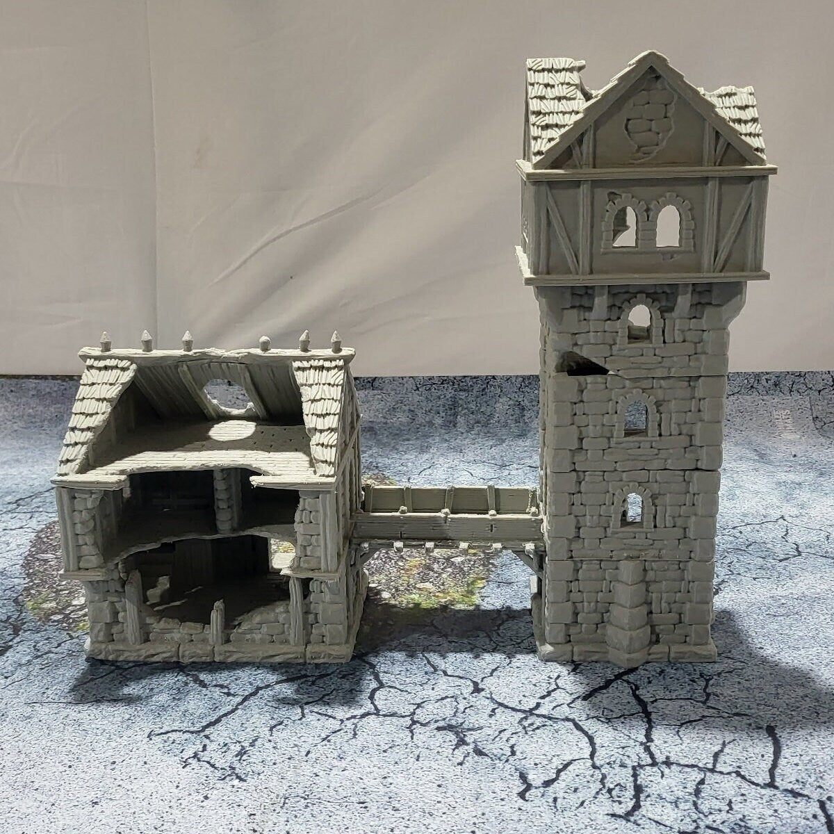 Tower Barracks Ruin - Explore the Haunting City of The Damned | Post-Apocalyptic Diorama for Tabletop RPG & Wargaming Scenery