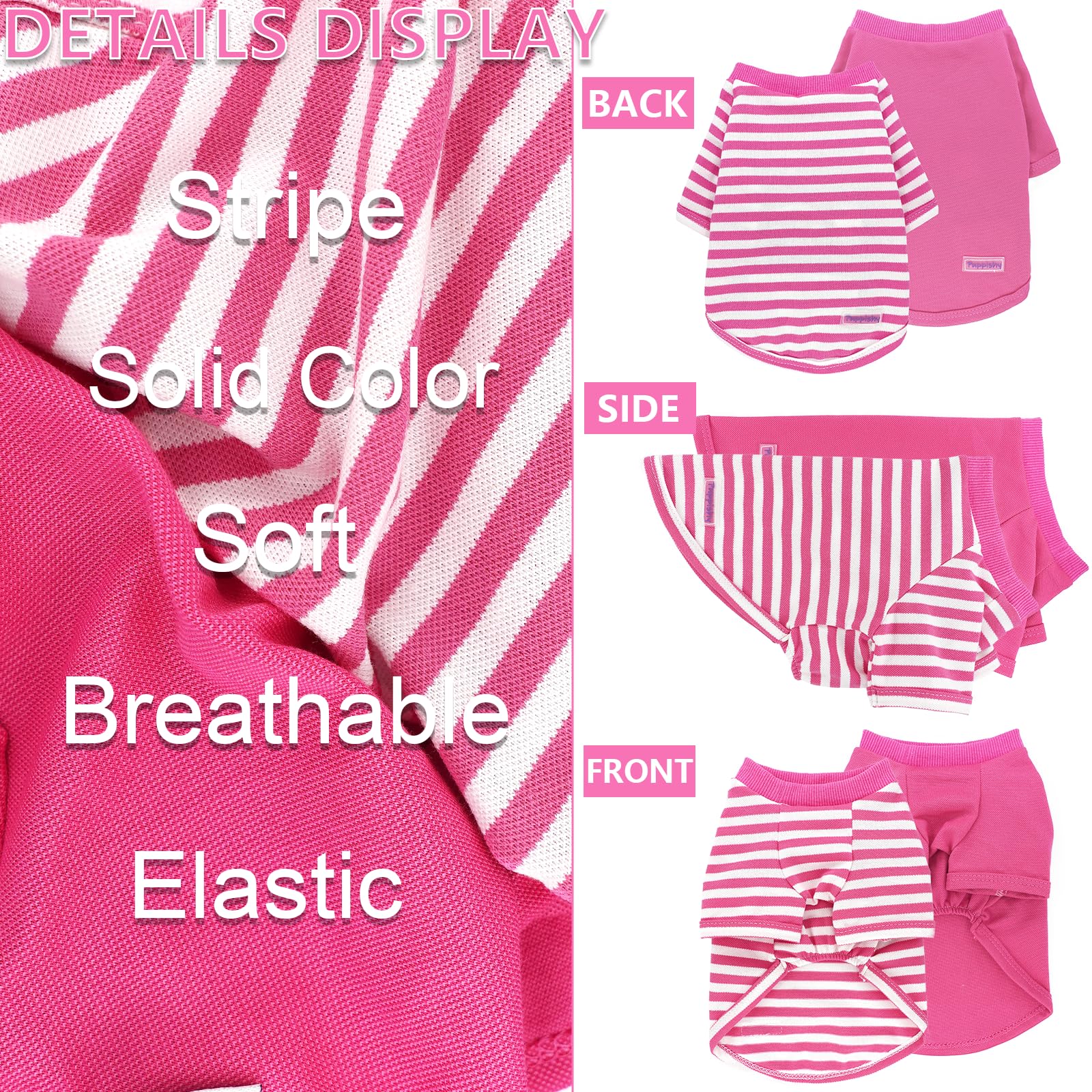 2 Pack Summer Dog Clothes for Small to Medium Dogs - Breathable Soft Puppy Outfits for Chihuahuas & Cats (XS-XXL) | Perfect for Outdoor Walks & Indoor Playtime
