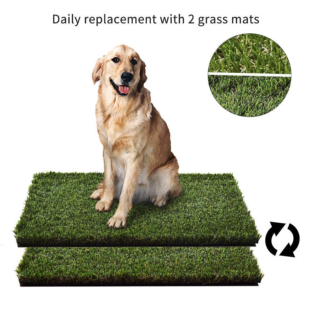 Premium Large Dog Grass Pad with Tray - 34