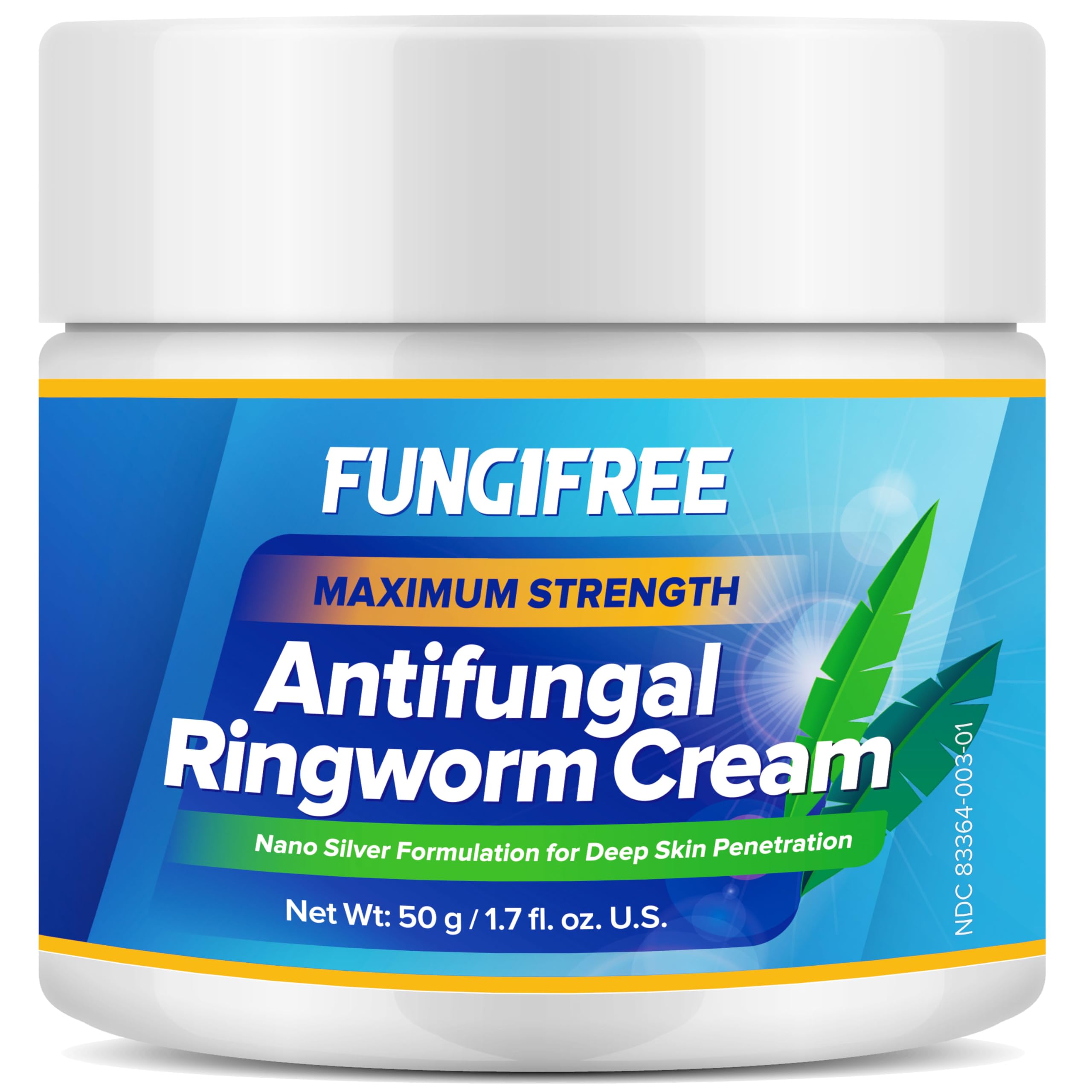 Extra Strength Antifungal Cream for Ringworm, Jock Itch & Athlete's Foot - Fast Itch Relief for Eczema & Psoriasis - Advanced Antifungal Treatment for Skin - 1.7 oz - Perfect for Gym, Sports & Daily Skin Care