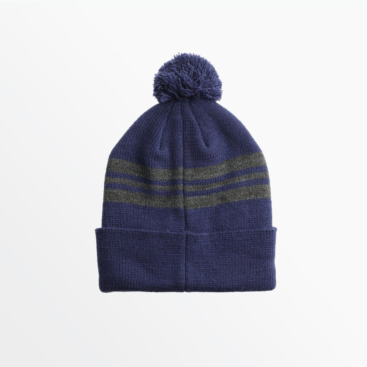 Youth Striped Pom Beanie - Soft Knit Winter Hat for Boys & Girls - Perfect for Cold Weather, Outdoor Activities & Fashion Accessories