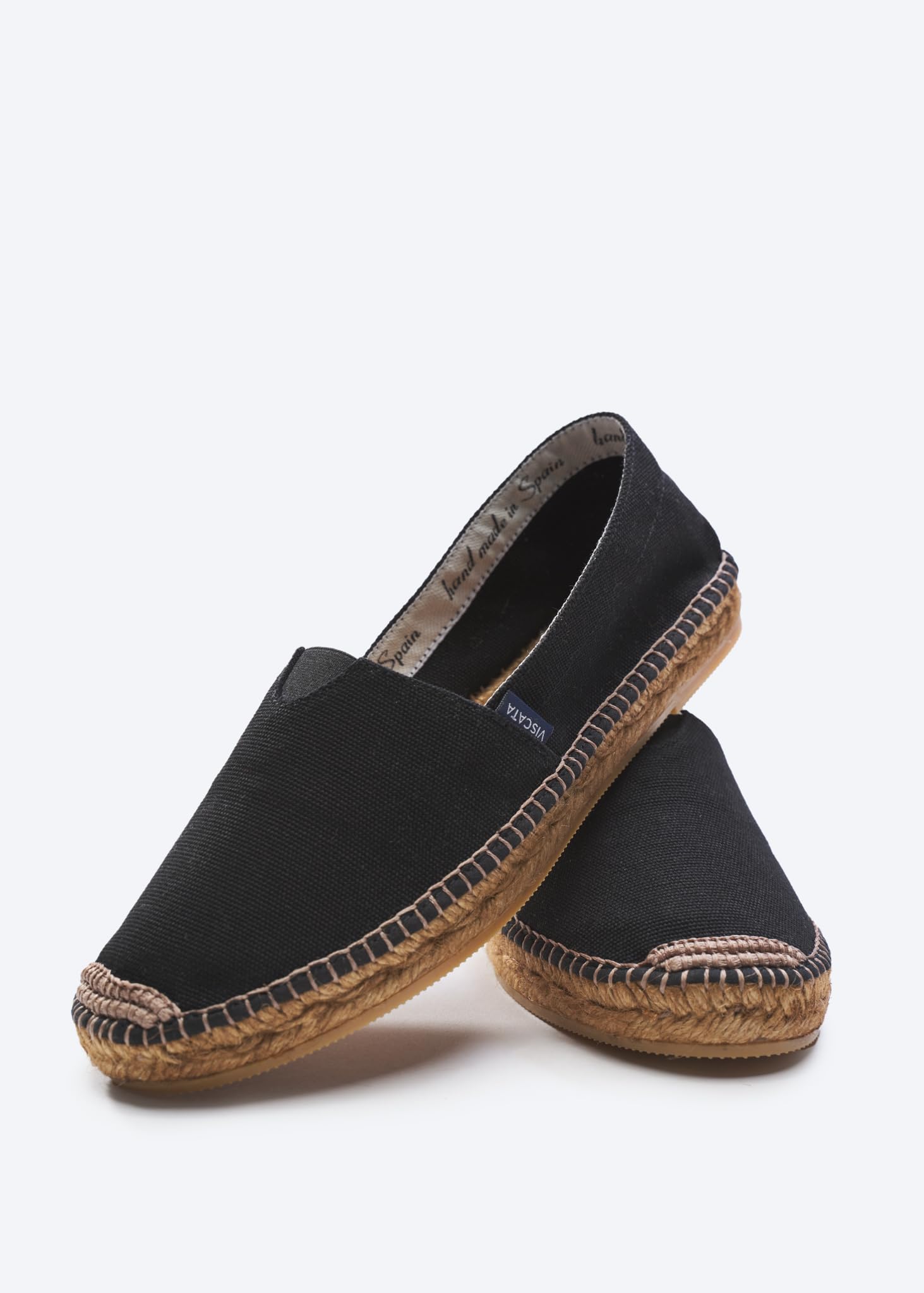 VISCATA Barceloneta Women's Espadrille Flats - Handmade in Spain | Organic Cotton Canvas Slip-On Shoes with 100% Natural Jute Sole | Lightweight & Comfortable for Beach, Summer, Casual Wear & Travel