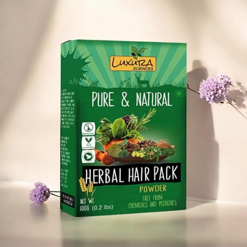 Luxura Sciences Natural Hair Pack for Dry Hair - Nourishing Hair Mask (100g) | Hydrating & Strengthening Treatment with Argan Oil & Shea Butter | Best for Damaged, Frizzy & Curly Hair | Perfect for Daily Hair Care & Salon Treatments