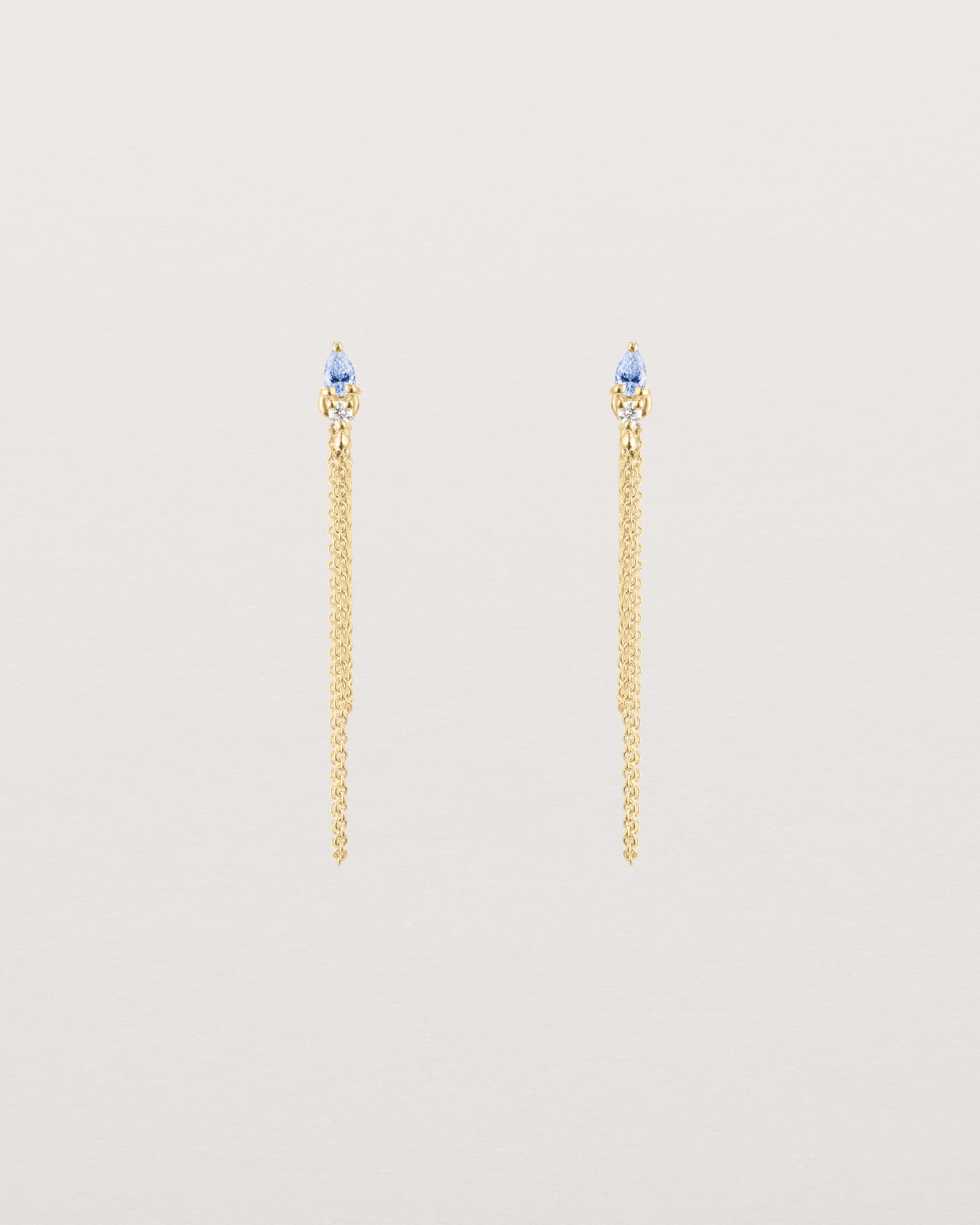 Danaë Loop Stud Earrings | Ceylon Sapphire & Diamond Jewelry for Women | Perfect for Weddings, Parties & Special Occasions