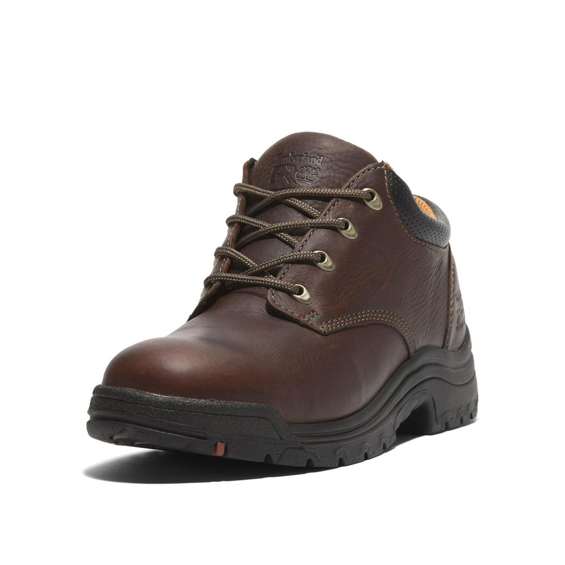 Titan Soft Toe Oxford Shoes for Men - Comfortable Brown Leather Work Shoes | Perfect for Office, Business Casual & Professional Workwear