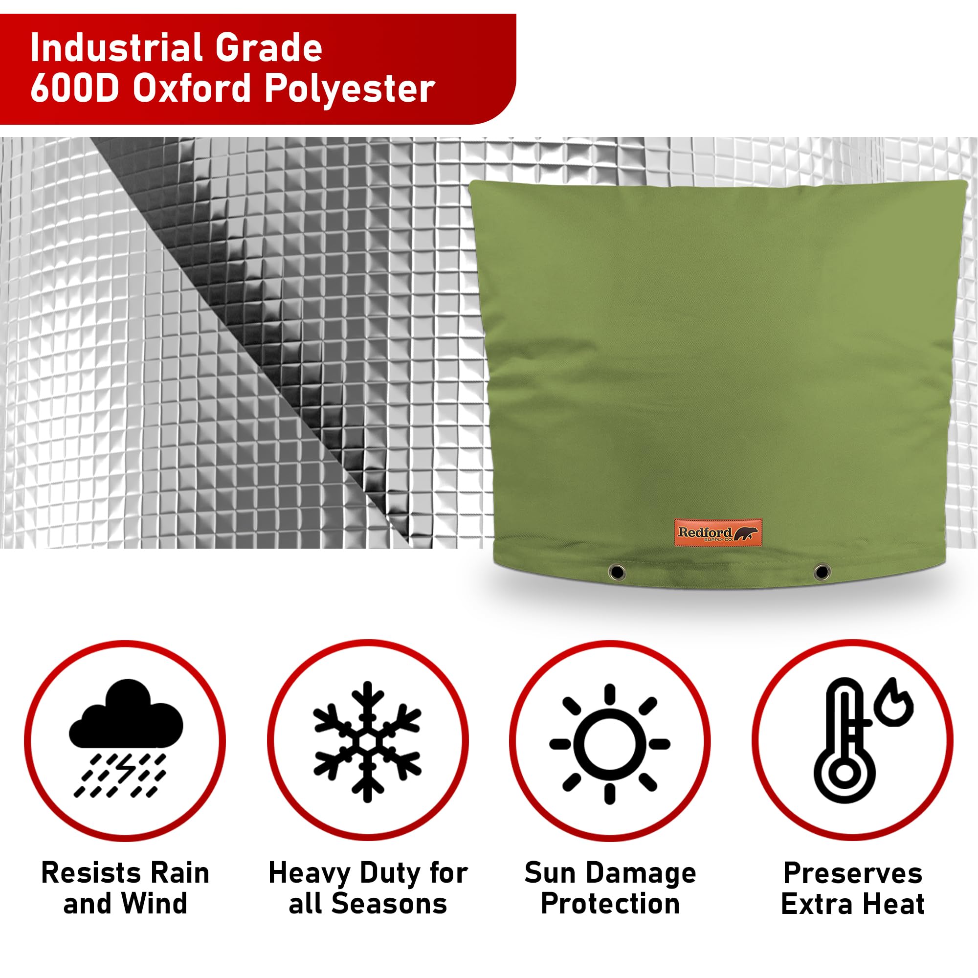 Redford Supply Co. Cold Snap (5°F) Backflow Preventer Insulation Cover - 60