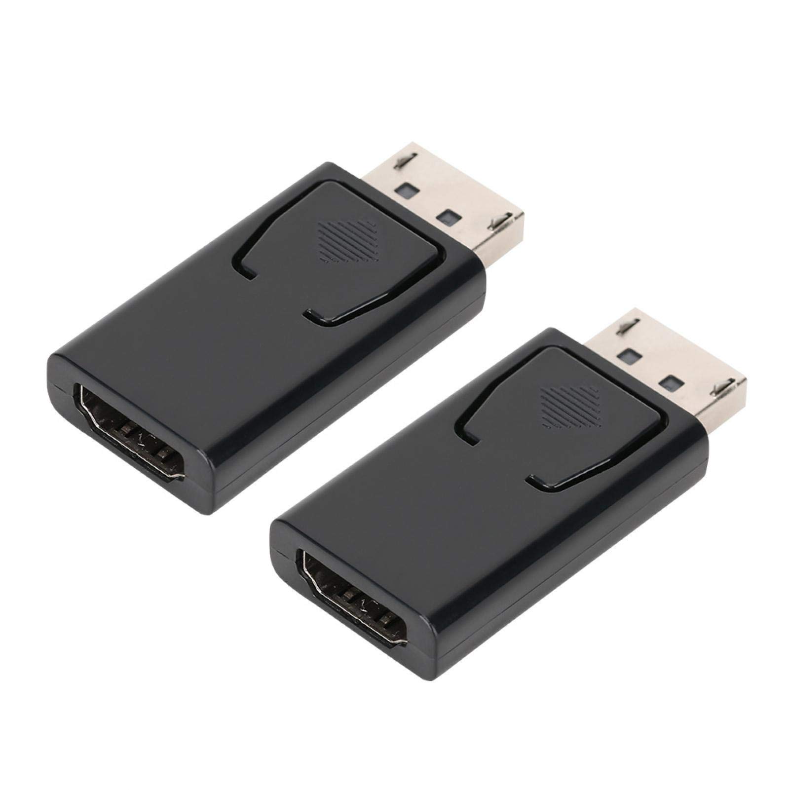 2-Pack DisplayPort to HDMI Adapter (DP Male to HDMI Female) - Gold-Plated Converter for PC, Laptop, Monitor - Connect 4K Displays for Gaming, Home Theater & Office Setup