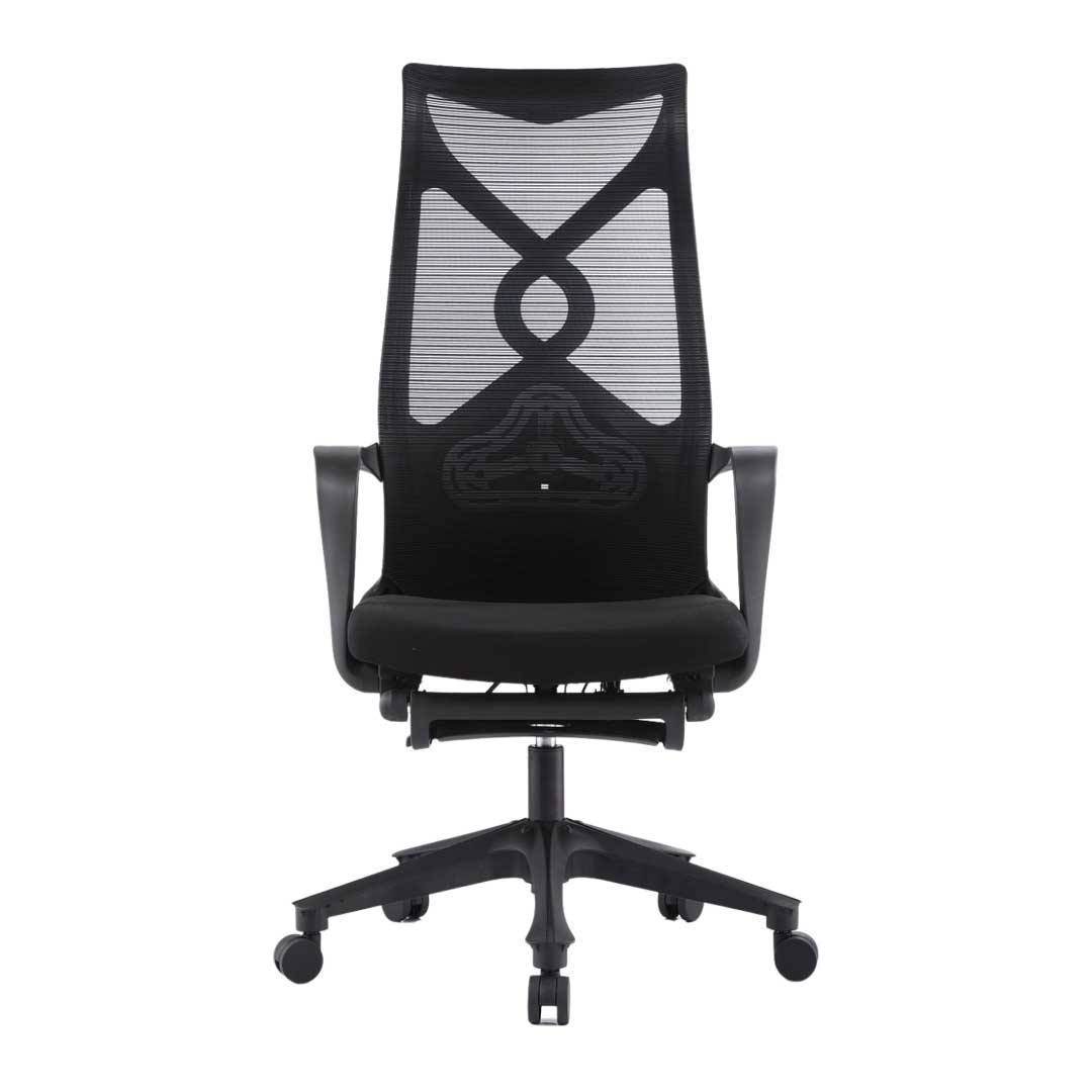 Hayes Black Mesh Office Chair - Ergonomic Adjustable Swivel Chair for Home & Office Use - Comfortable Breathable Mesh Back Support for Long Hours Sitting
