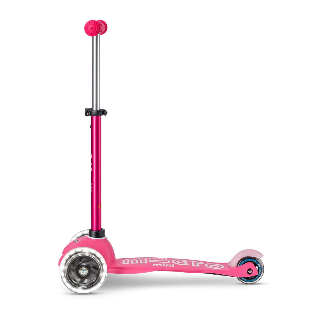 Micro Mini Deluxe 3 Wheel LED Scooter for Kids - Pink | Lightweight Foldable Kick Scooter with LED Wheels | Perfect for Commuting, School & Outdoor Play