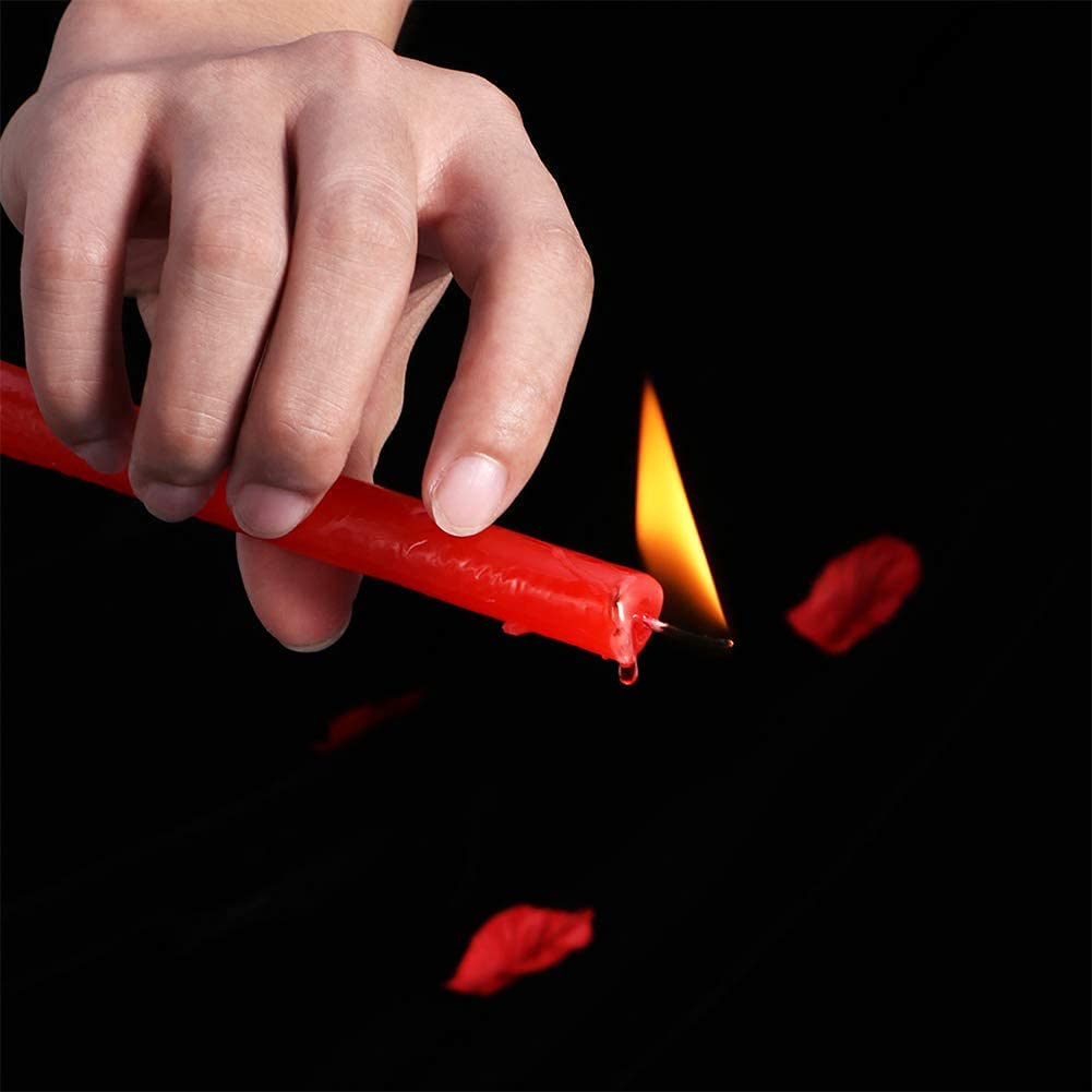 XLKJ 6PCS Low Temperature Romantic Candles - Long Thin Dripping Wax Candles with Low Heat for Couples & Lovers | Perfect for Valentine's Day, Anniversary Gifts, Romantic Dinners, Bedroom Ambiance & Home Decoration