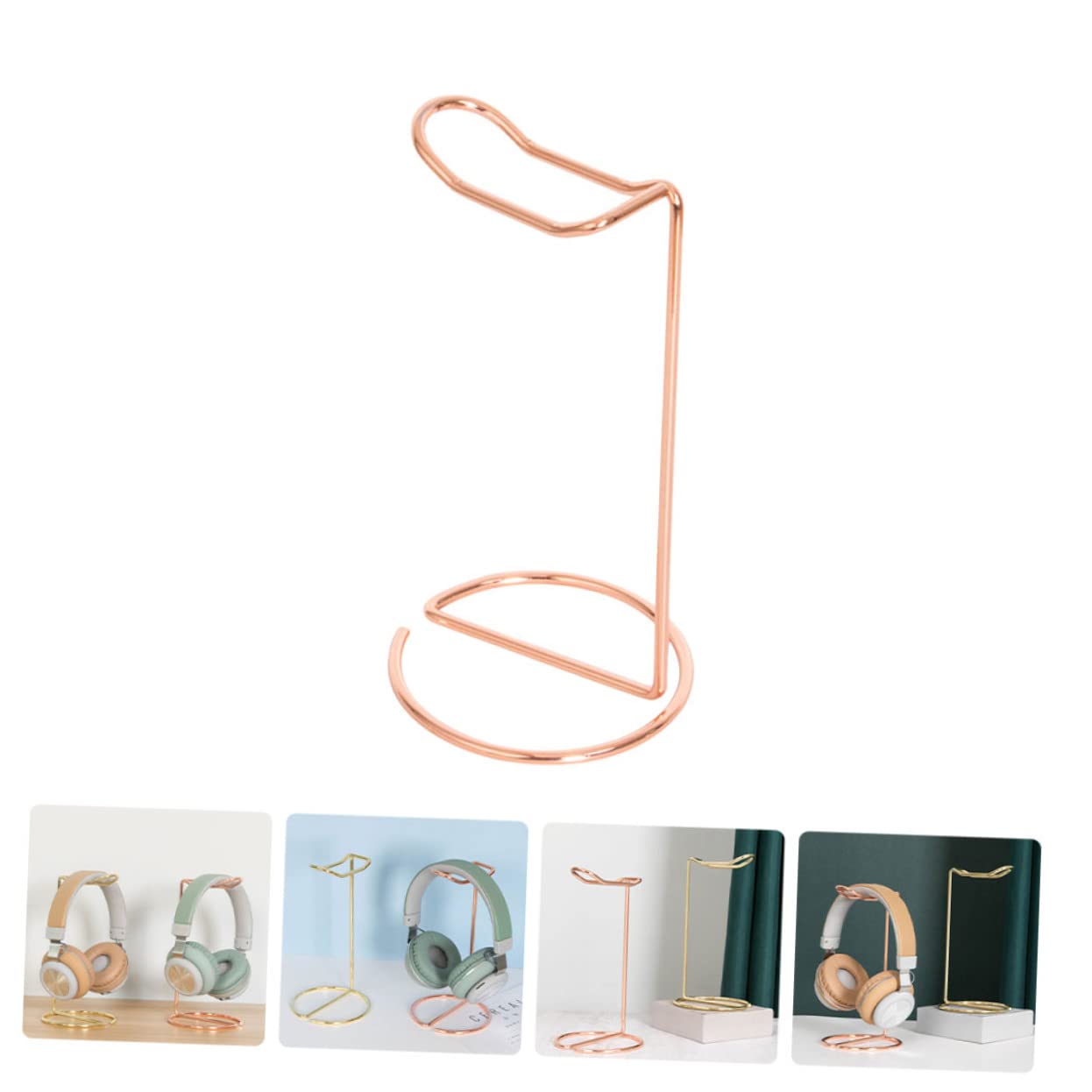 PRETYZOOM 3-Pack Metal Headphone Stand - Premium Headset Holder with Non-Slip Base for Desk, Gaming Setup, Office & Home Organization - Space-Saving Earphone Hanger Bracket for AirPods, Beats, Sony Headphones