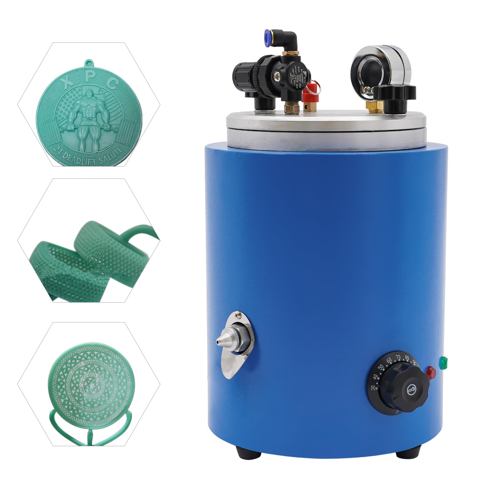 500W Adjustable Temperature Wax Injector Machine - 2.2L Round Wax Melting Pot for Vegetable, Mineral & Petroleum Wax - Perfect for Candle Making, Wax Sealing & DIY Crafts