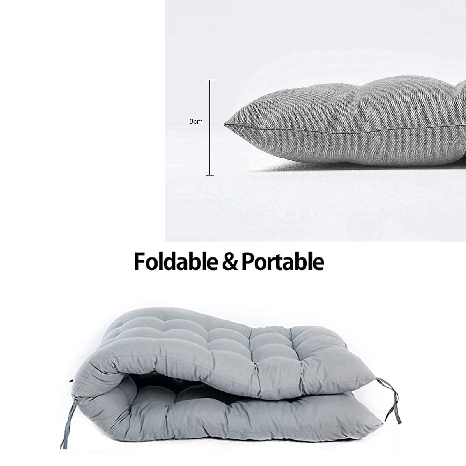 **Outdoor & Indoor Chaise Lounge Chair Cushion - Thick Recliner Backrest Pad (15.75