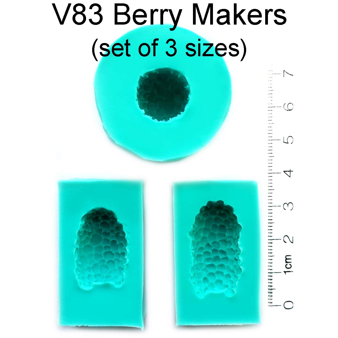 Premium Silicone Berry Maker Molds Set of 3 - Food Grade BPA Free Flexible Ice Cube & Chocolate Molds for Baking, Candy Making, DIY Desserts - Perfect for Parties, Home Baking & Gift Giving