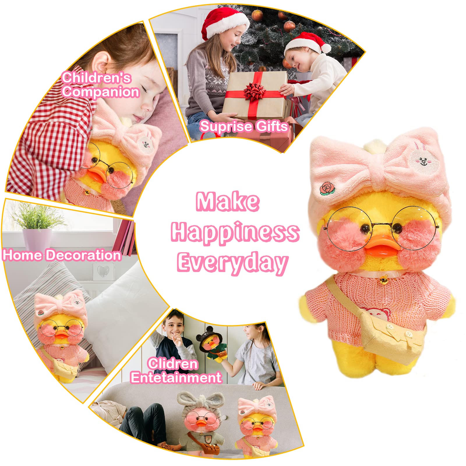 Cute Yellow Duck Plush Toy 30cm - Korean Soft Doll for Kids, Surprise Gift for Birthdays & Playtime