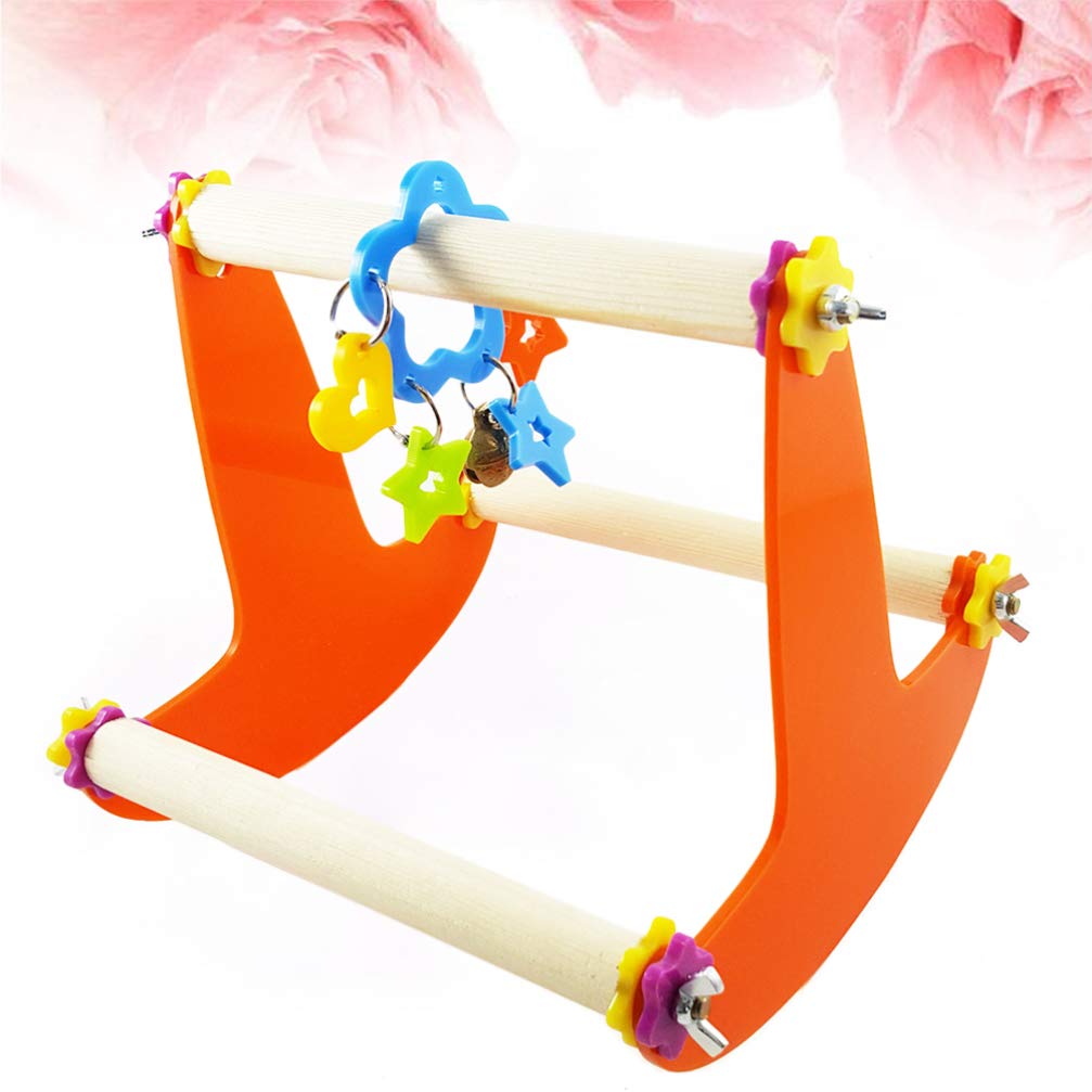 Balacoo Parrot Training Stand with Swing - Durable Bird Perch & Play Toy for Parrots, Cockatiels, Conures | Perfect for Cage Accessories, Playtime & Training Exercises