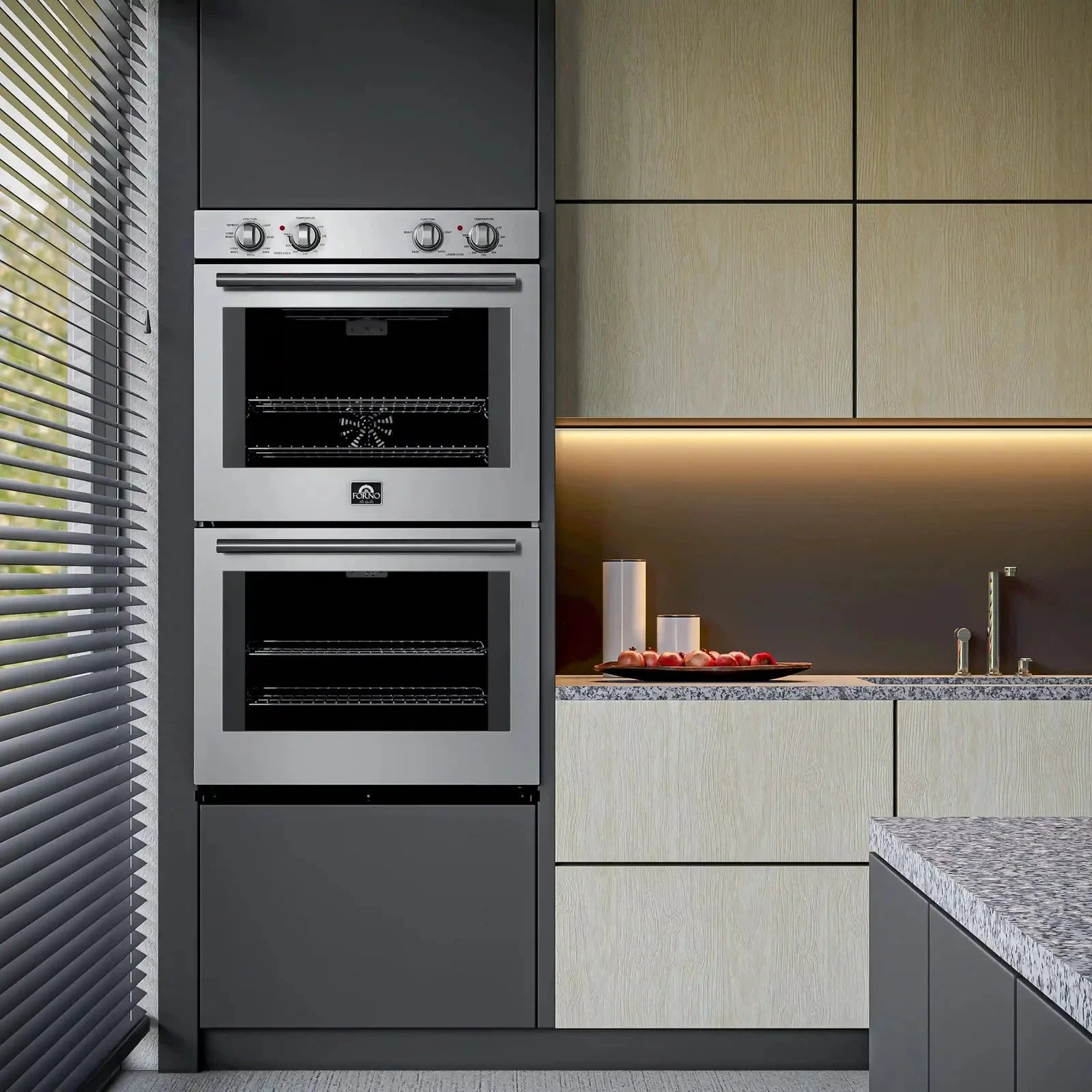 Forno Vomero 30 Inch Stainless Steel Double Wall Oven with Convection - FBOEL1324 30