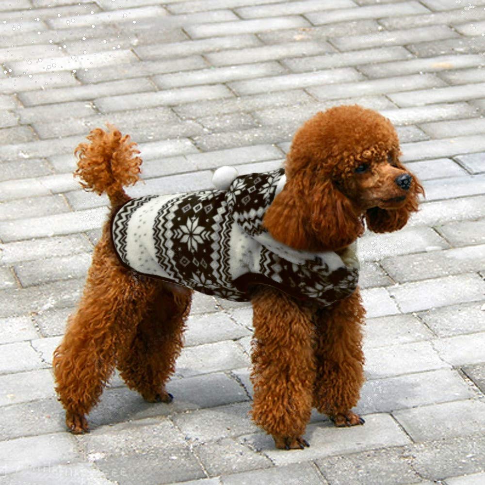 Warm Dog Christmas Costume - Snow Coat for Small Pets, XS Size for Winter Outings