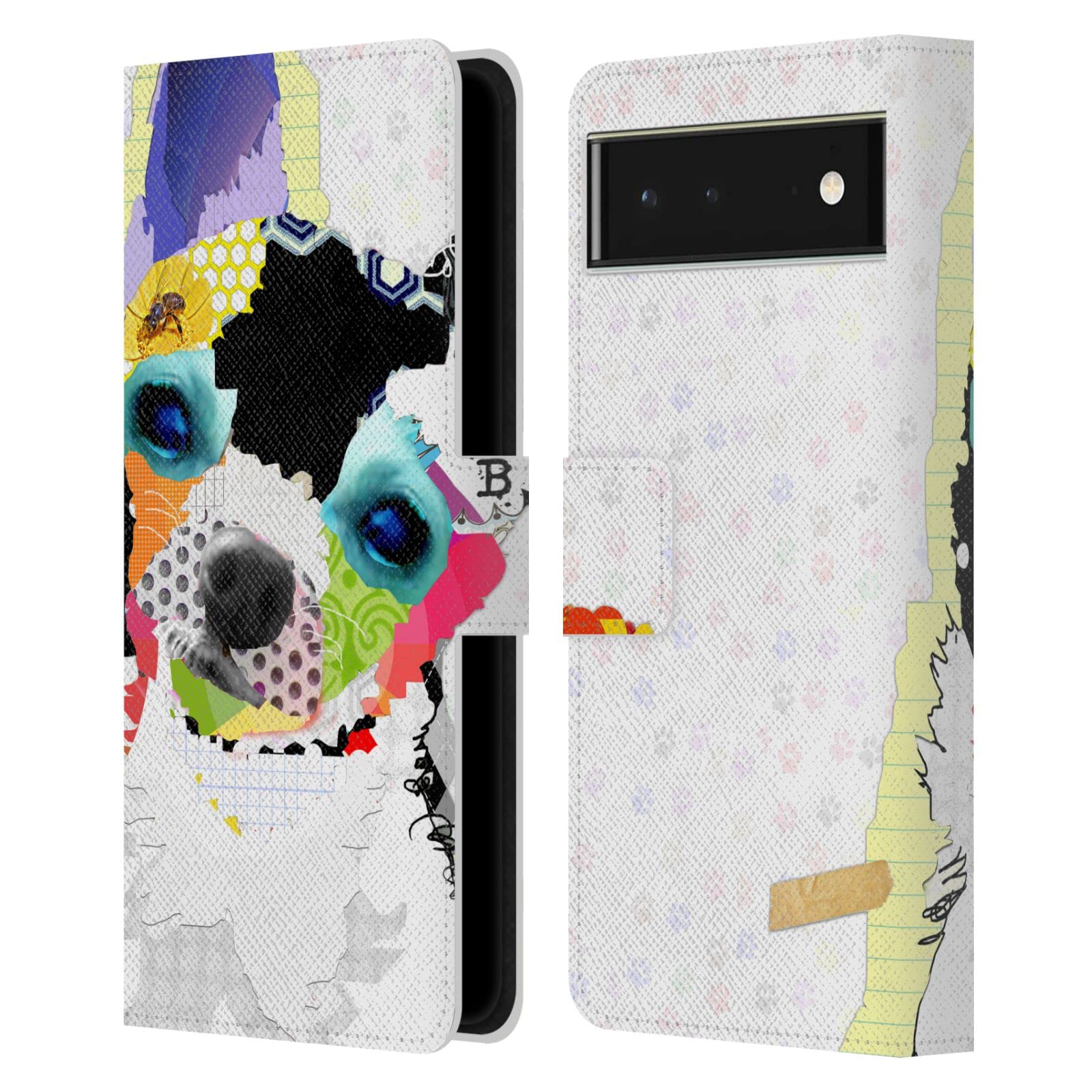 Michel Keck Chihuahua Leather Wallet Case for Google Pixel 6 - Perfect for Travel & Daily Use
