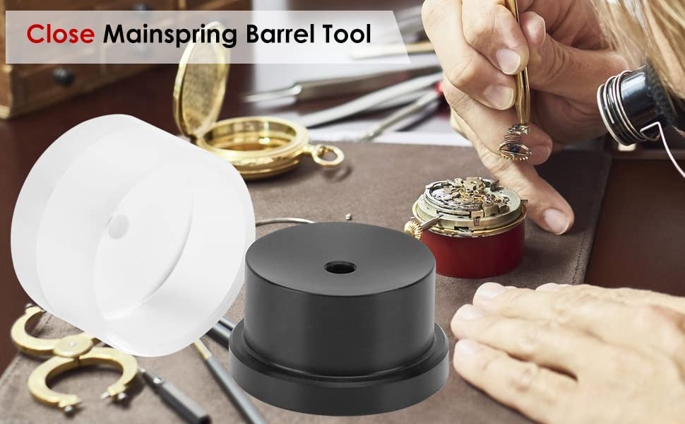 Professional Watch Repair Tool - Pssopp Close Mainspring Barrel Press for Clock Movement & Mechanism Maintenance | Perfect for Watchmakers & DIY Enthusiasts | Watch Workshop & Home Repair Use