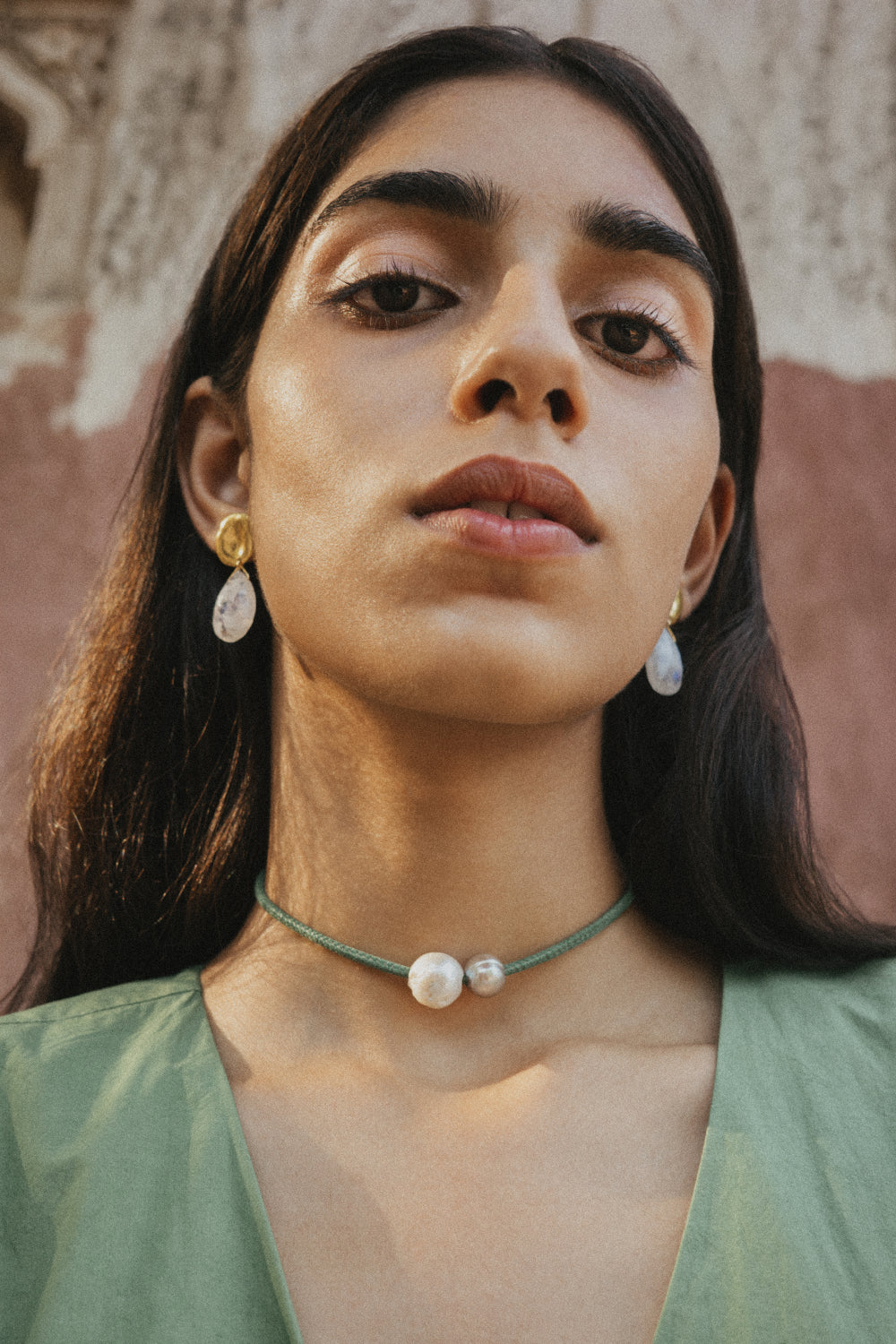 Yasmine Coin Drop Earrings - Genuine Moonstone Jewelry for Women | Elegant Boho Dangle Earrings for Party, Wedding & Everyday Wear