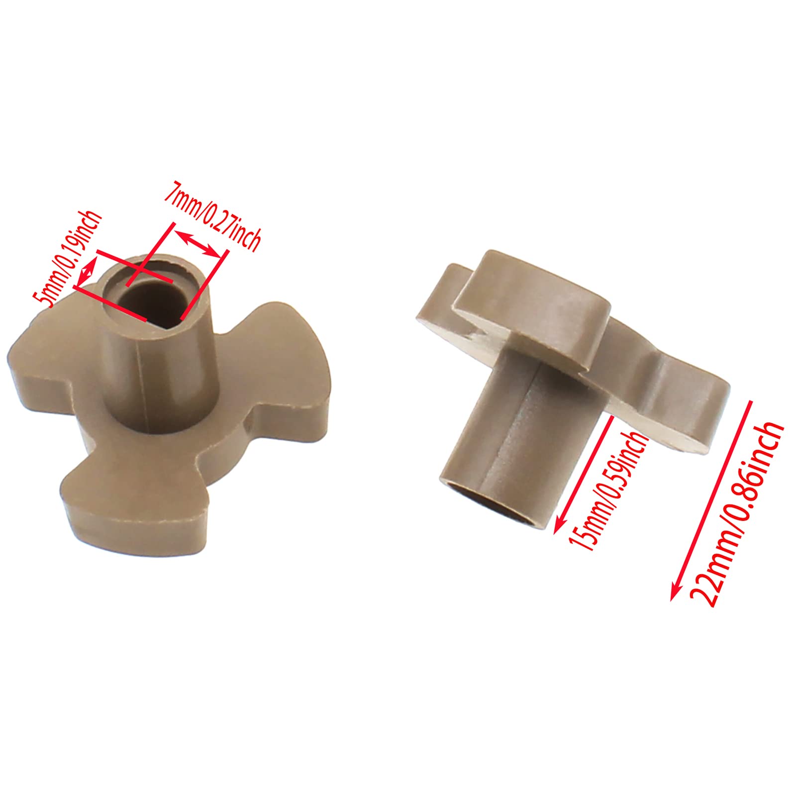 2 Pack Microwave Turntable Coupler with D Port - 0.59