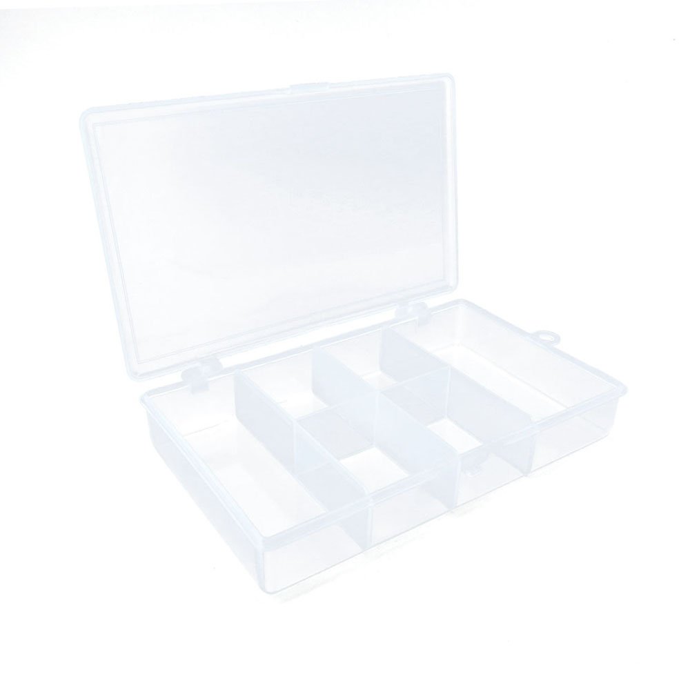 Clear Plastic Beads Storage Box - Tackle Organizer for Fishing Lures, Scrapbooking Supplies & Small Parts | Portable Fly Box & Craft Case (BX028) | Perfect for DIY Crafts, Jewelry Making & Outdoor Fishing Trips