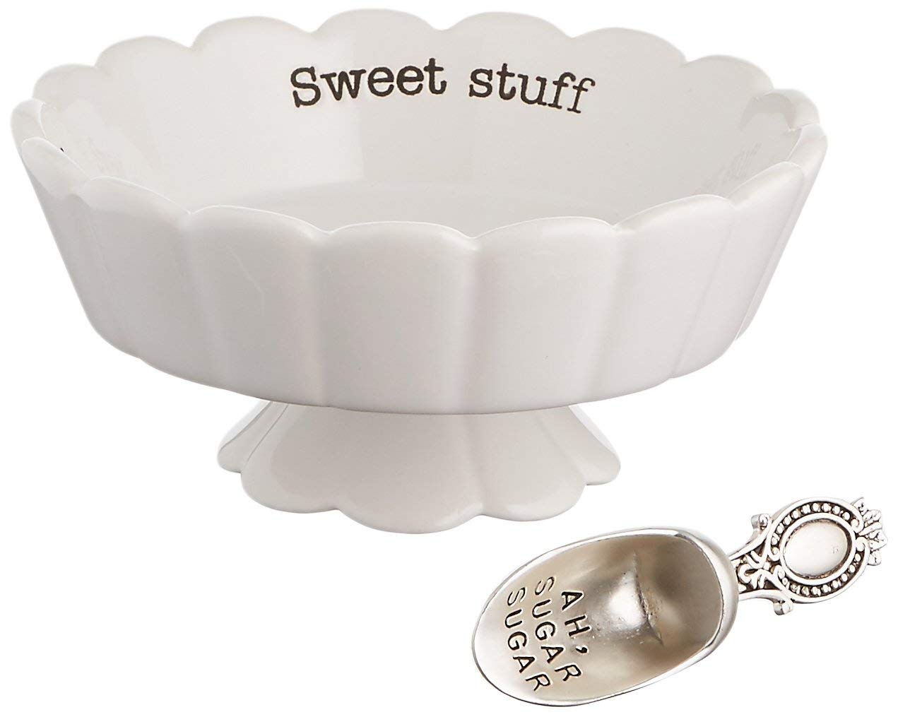 Mud Pie 4881012S White Candy Dish 