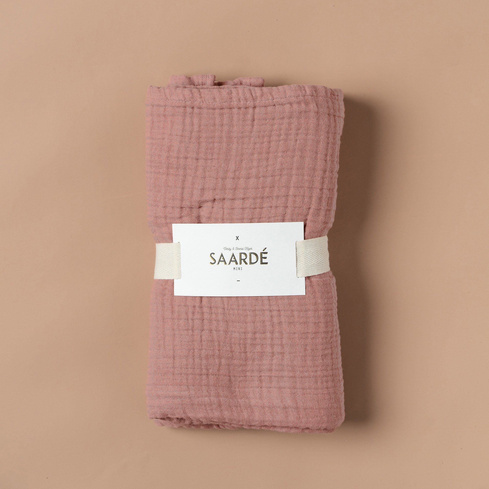 Enes Crinkle Baby Blanket - Soft & Safe Sensory Blanket for Infants & Toddlers | Blush Pink | Perfect for Playtime, Tummy Time & Nursery Comfort