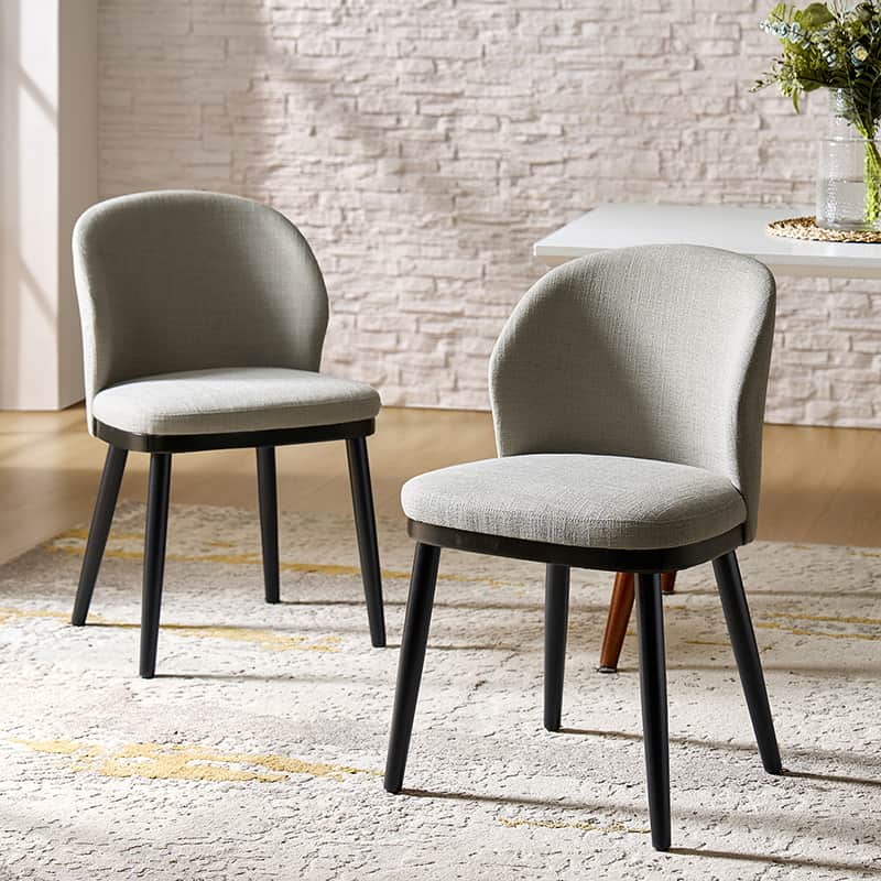 Premium Alrun Dining Chairs with Lumbar Support - Set of 2/4/6 - Modern Comfortable Kitchen & Dining Room Furniture for Home & Restaurant Use