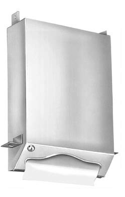 Wall Mounted Towel Dispenser with Mirror - Bathroom & Kitchen Paper Towel Holder for Home & Office Use