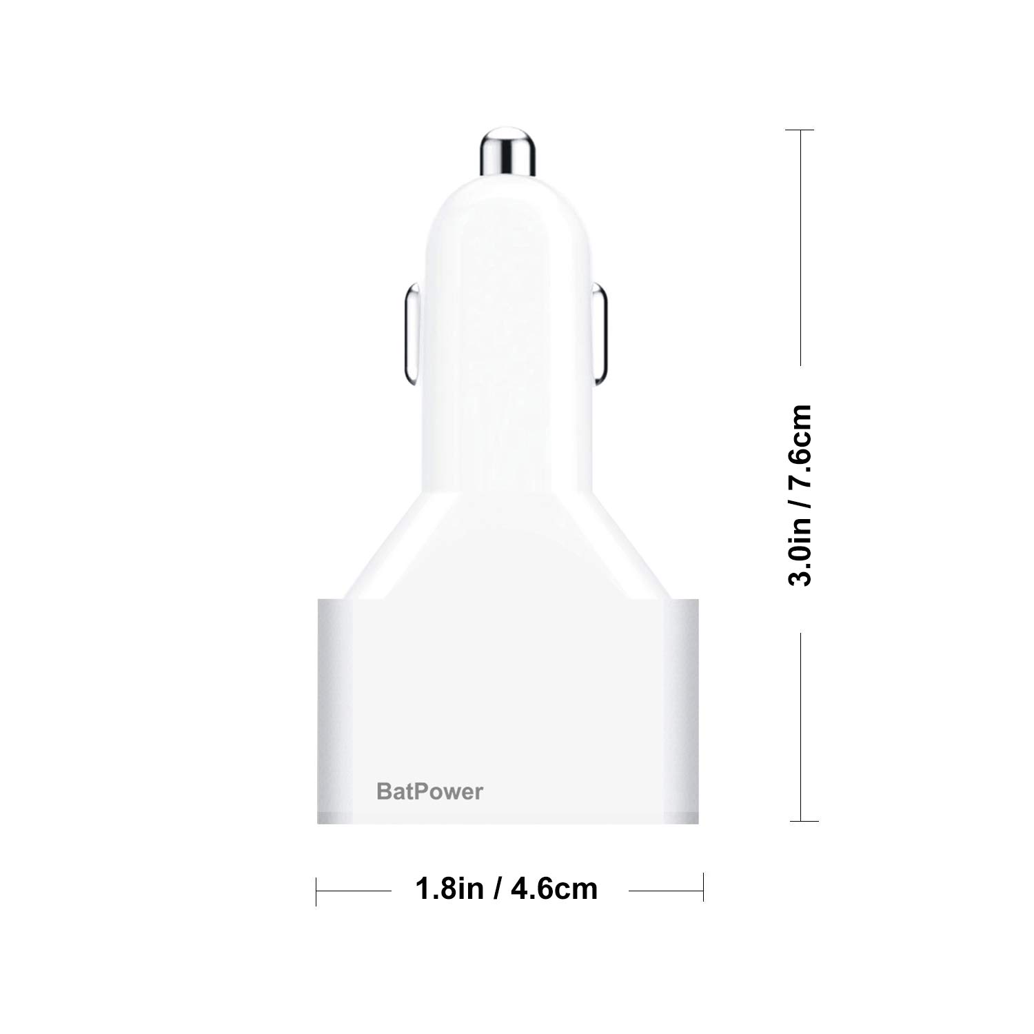 BatPower CCA2 120W High Power Delivery Laptop Car Charger - Compatible with MacBook Pro/Air, Notebooks - DC 12V-24V Auto Adapter with Magnetic Connector | Perfect for Road Trips, Business Travel & In-Car Charging