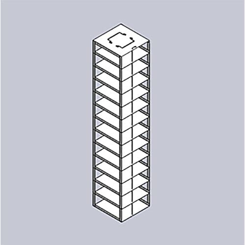 PolarSafe Upright Freezer Rack for 96/384-Well Microtiter Plates - Holds 42 With Lids or 48 Without Lids - Ideal for Lab Sample Storage & Organization